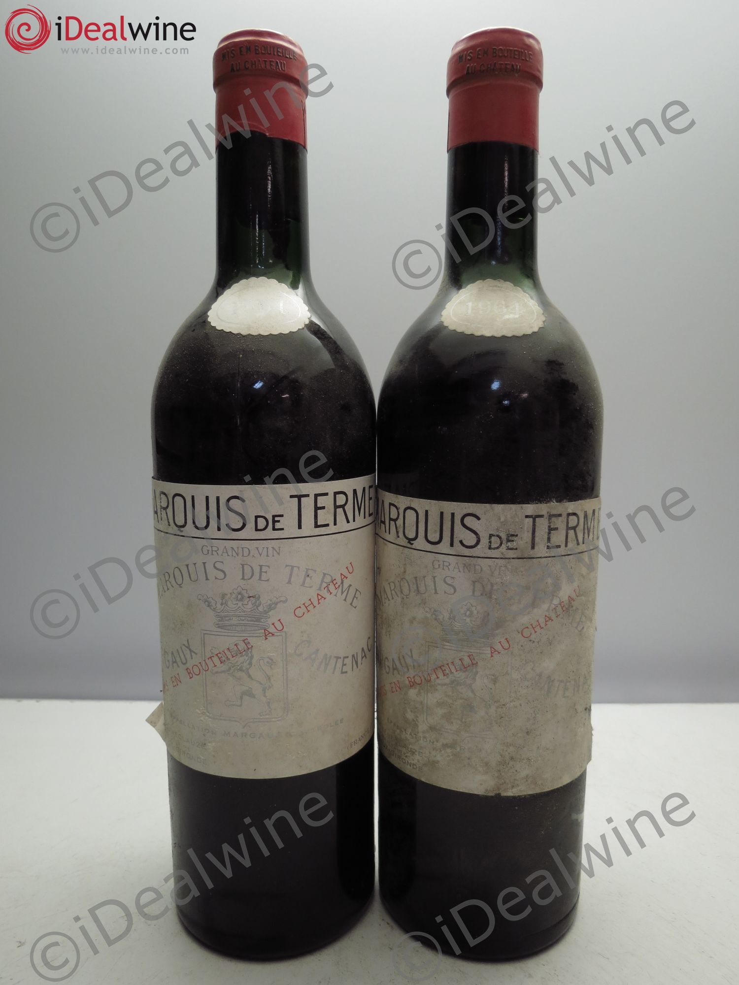 Château Marquis de Terme 4ème Grand Cru Classé 1964 - Lot de 2 bouteilles - 0