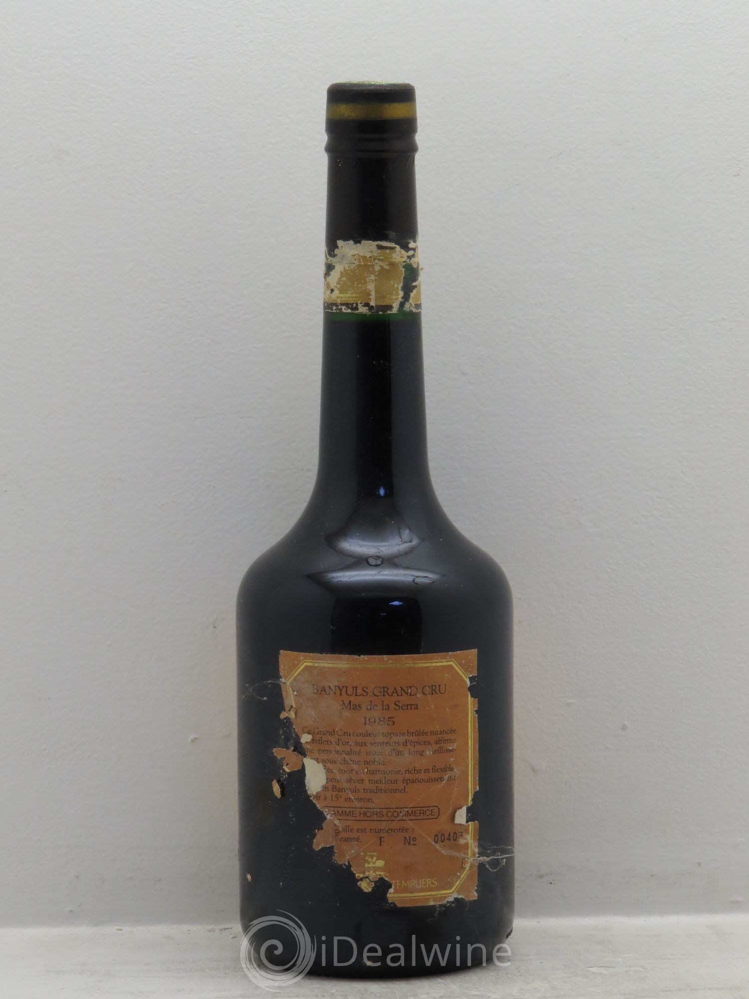 Banyuls Mas de La Serra Cellier des Templiers (demi-sec) 1985 - Posten von 1 Flasche - 1