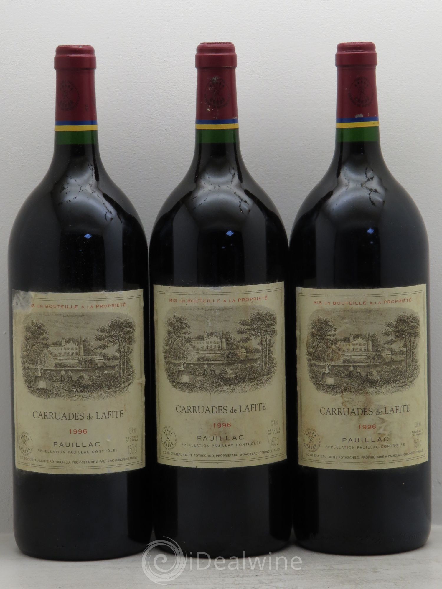 Carruades de Lafite Rothschild Second Vin 1996 - Lot de 3 magnums - 0