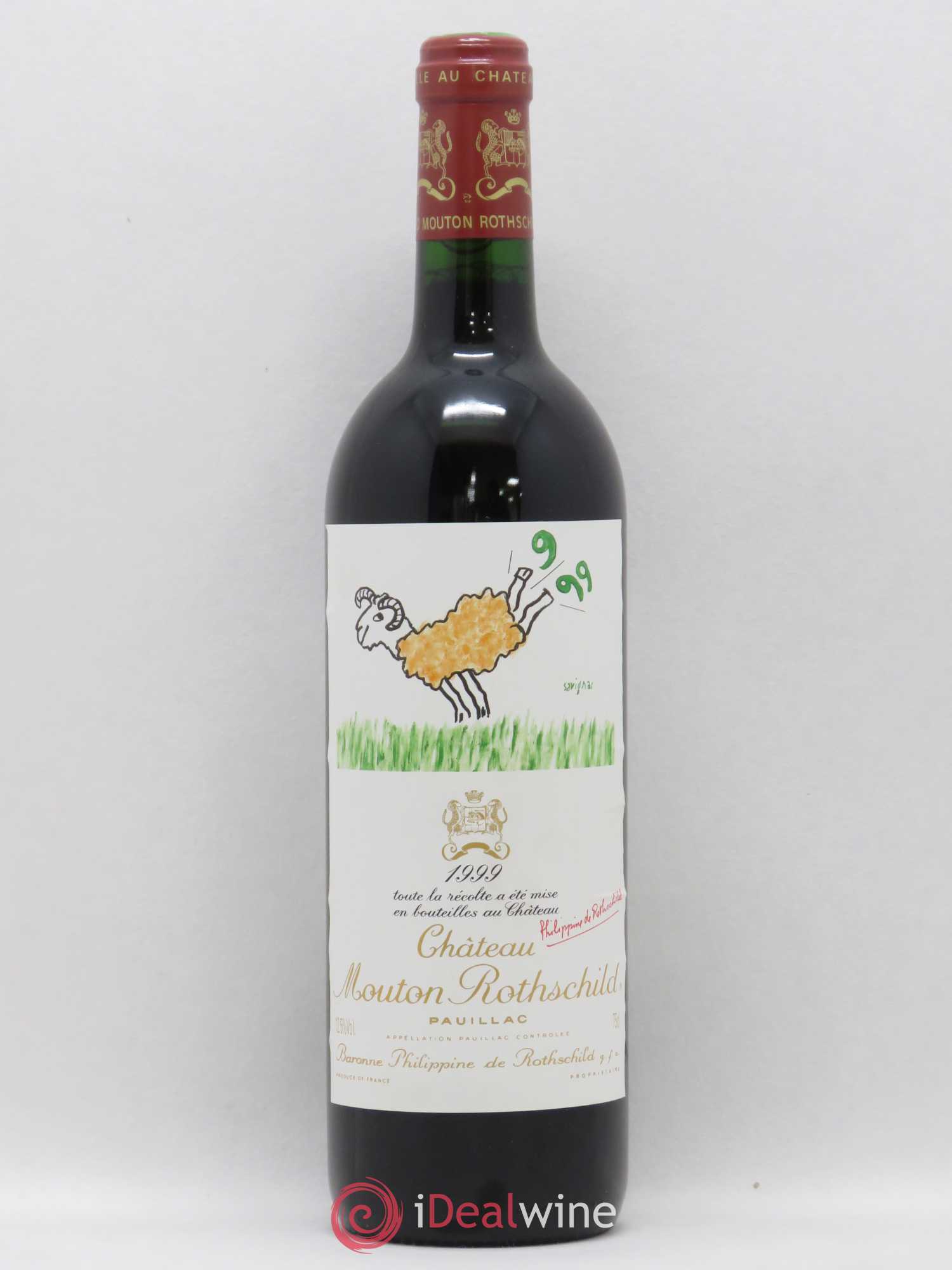 Château Mouton Rothschild 1er Grand Cru Classé 1999 - Lot de 1 bouteille - 0