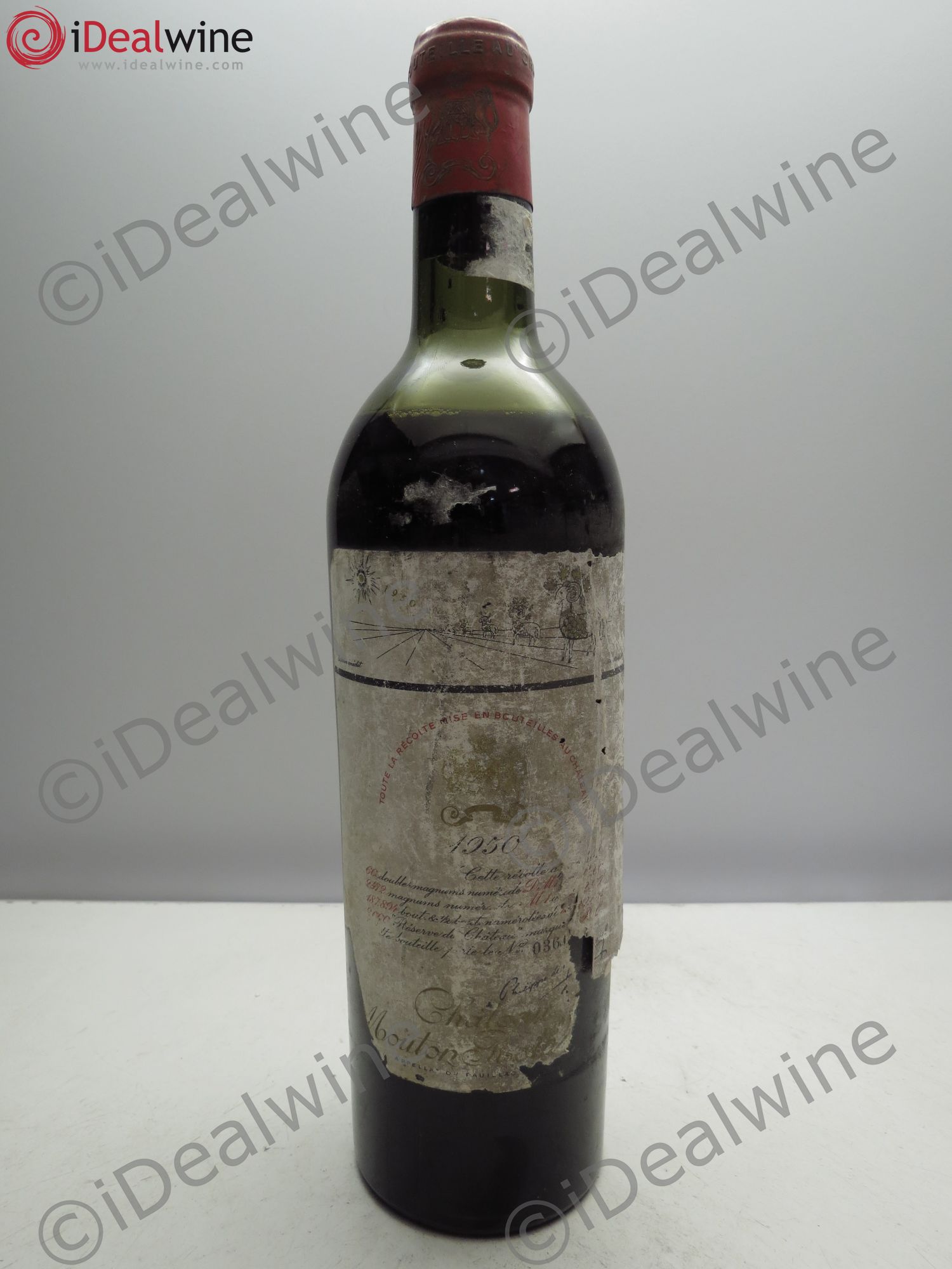 Château Mouton Rothschild 1er Grand Cru Classé 1950 - Lot de 1 bouteille - 0