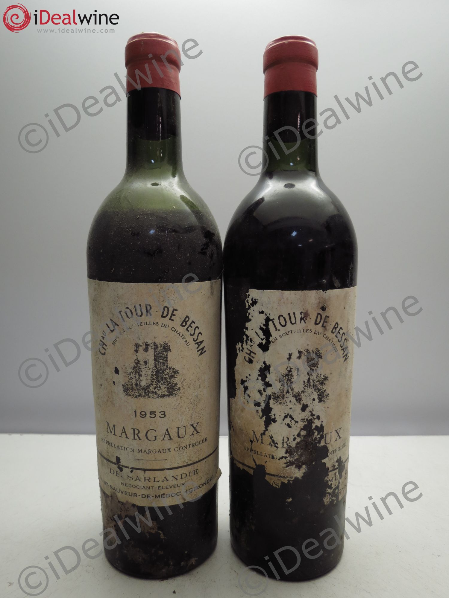 Bordeaux Château Tour de Bessan Margaux 1953 - Posten von 2 Flaschen - 0