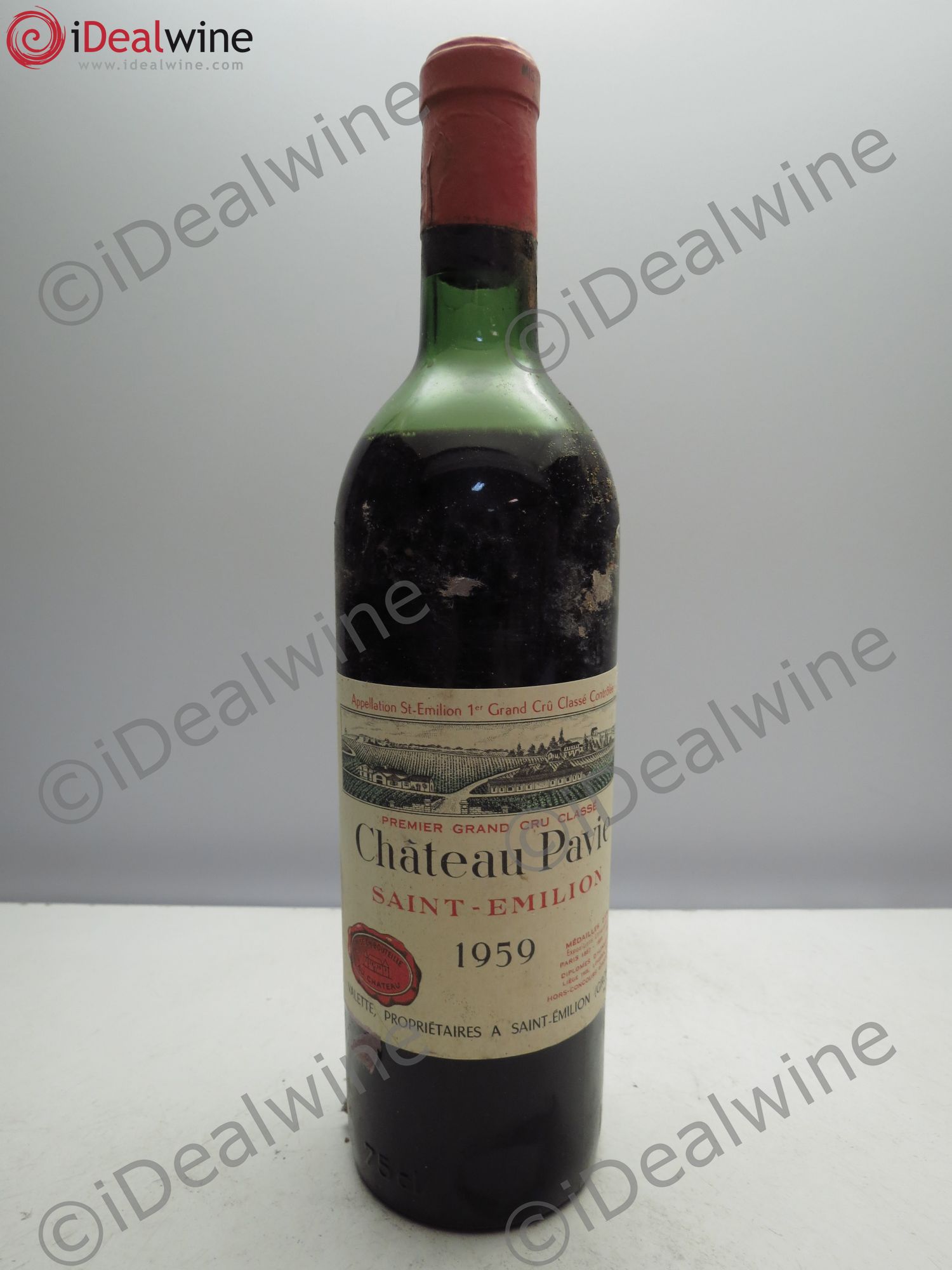 Château Pavie 1er Grand Cru Classé A (Trace de Papier) 1959 - Lot de 1 bouteille - 0