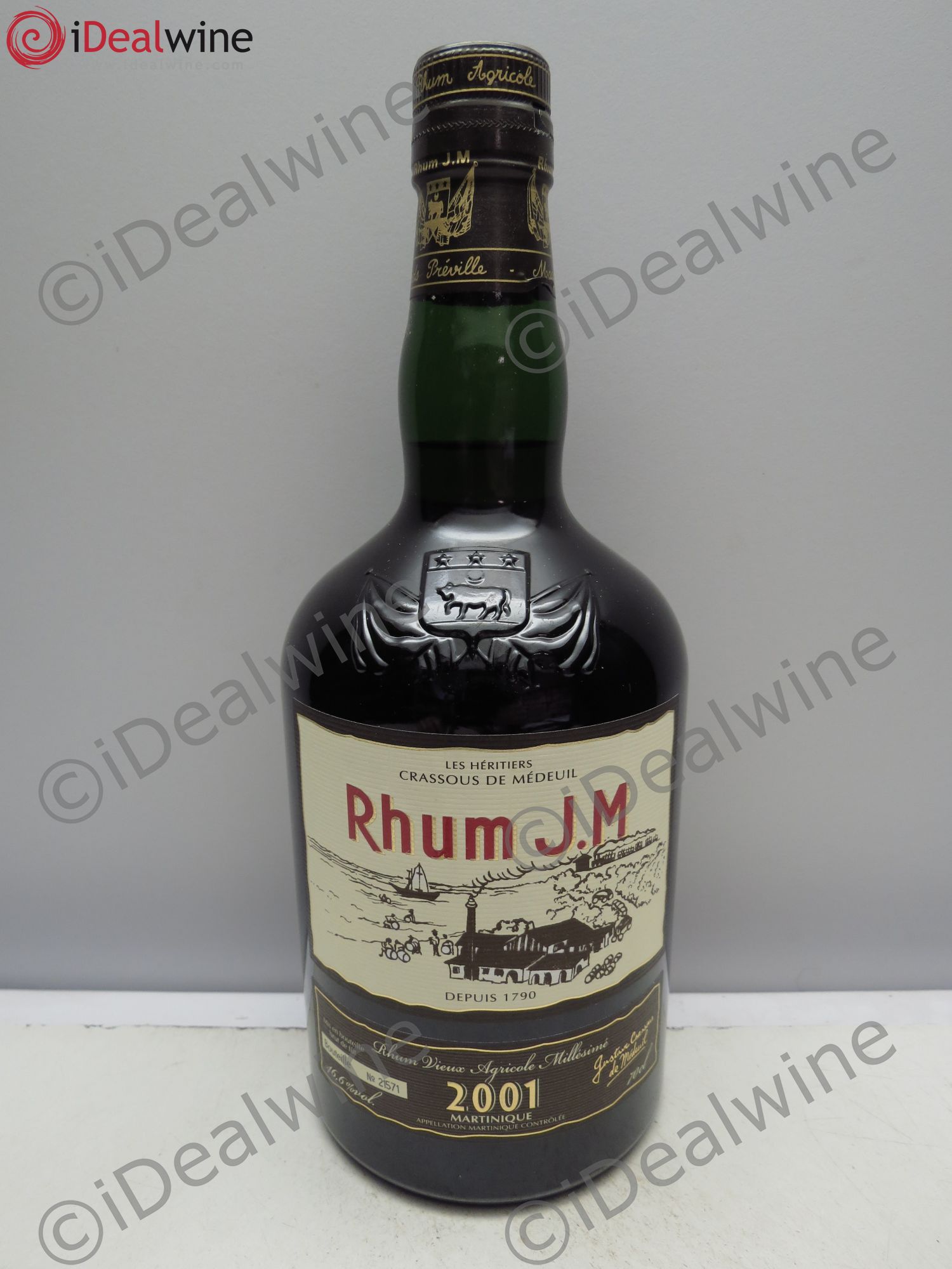 Rhum Ambré Martinique JM Millésimé 46,3° 2001 - Posten von 1 Flasche - 0