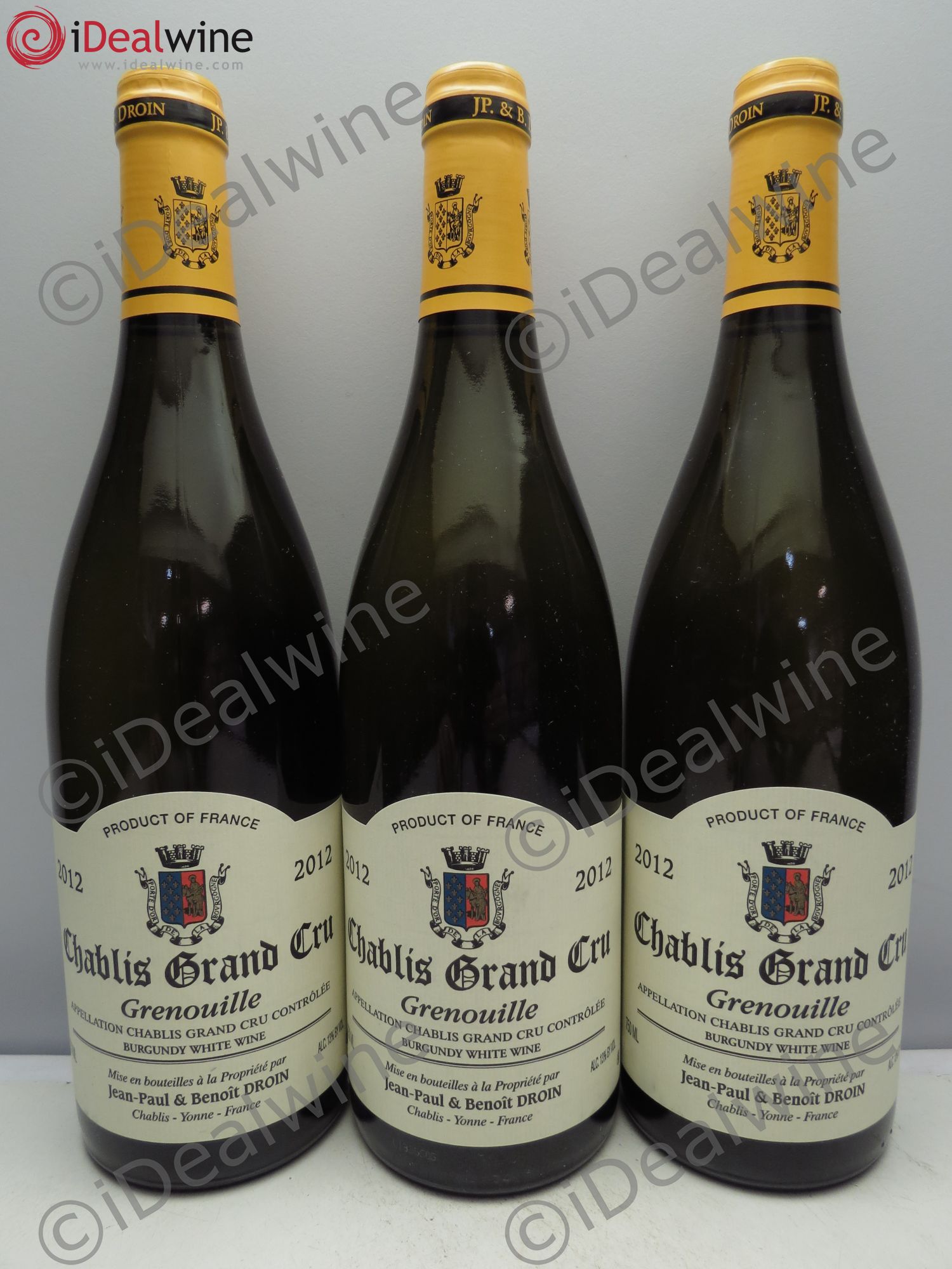 Chablis Grand Cru 2012 - Posten von 3 Flaschen - 0