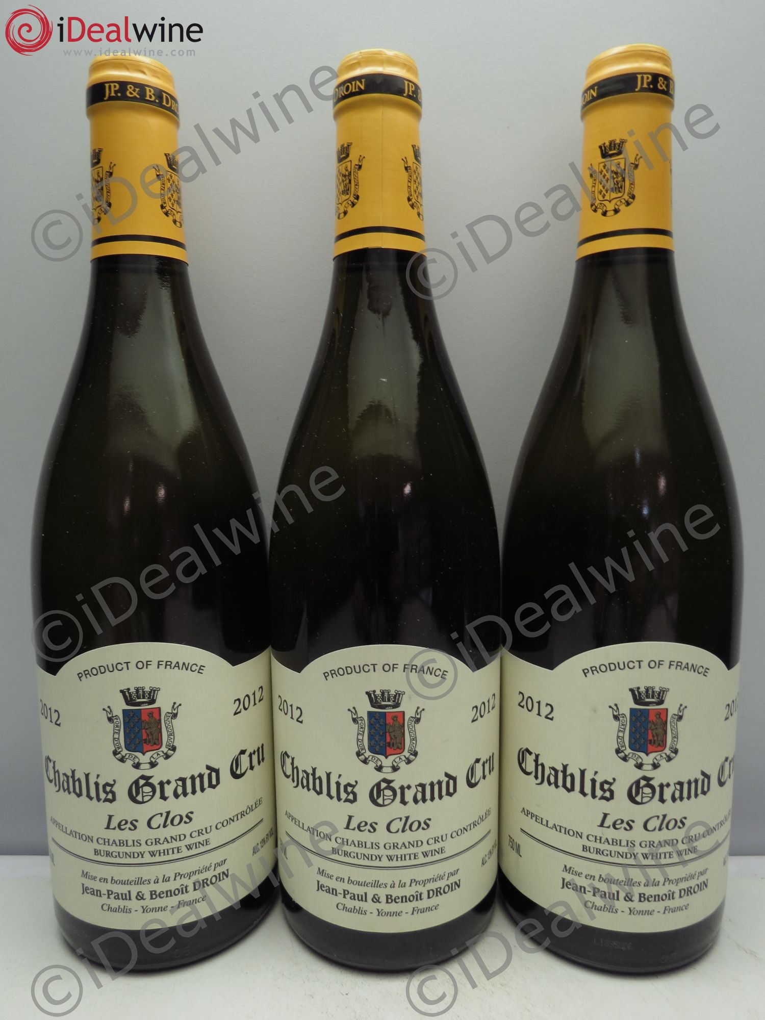 Chablis Grand Cru 2012 - Posten von 3 Flaschen - 0