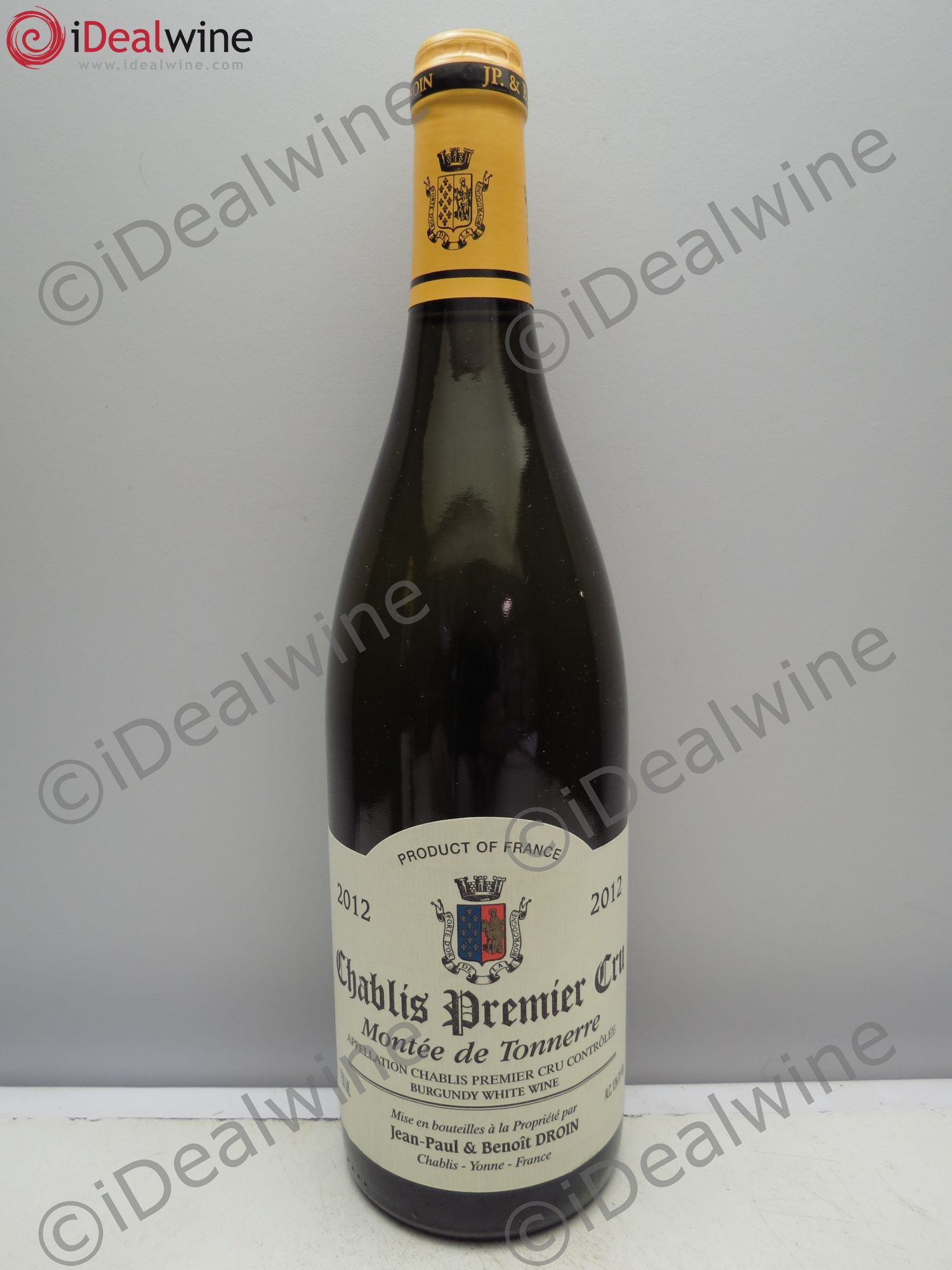 Chablis 1er Cru Montée de Tonnerre Jean-Paul & Benoît Droin (Domaine) 2012 - Lot de 1 bouteille - 0