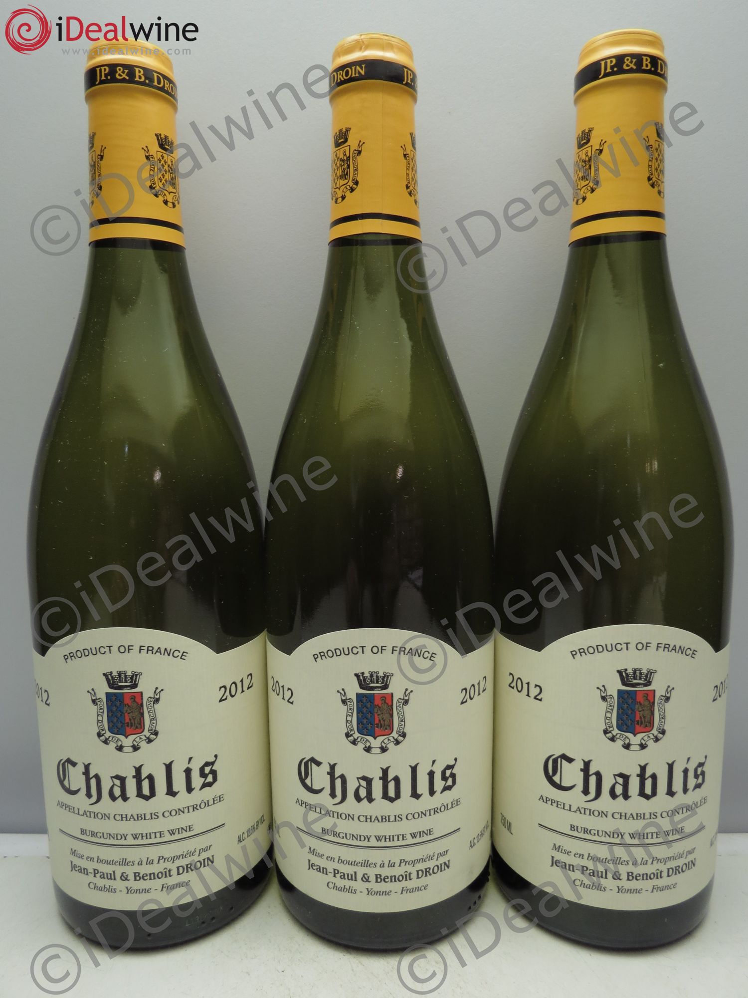 Chablis 2012 - Posten von 3 Flaschen - 0