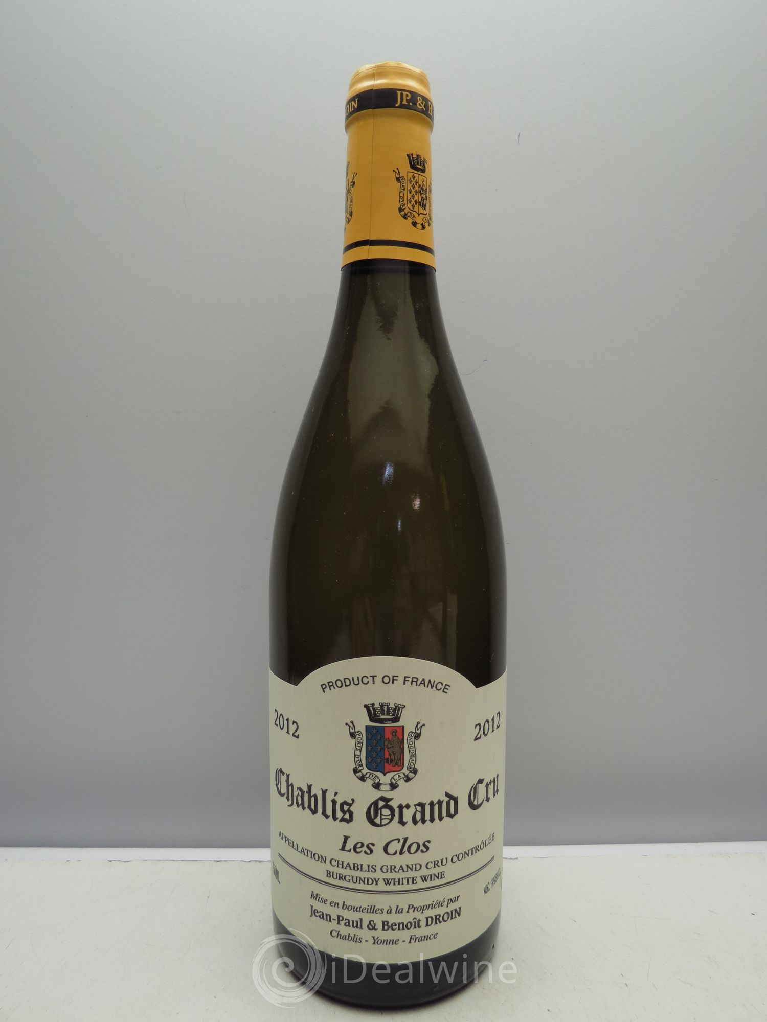 Chablis Grand Cru Les Clos Jean-Paul & Benoît Droin (Domaine) 2012 - Lot de 1 bouteille - 0