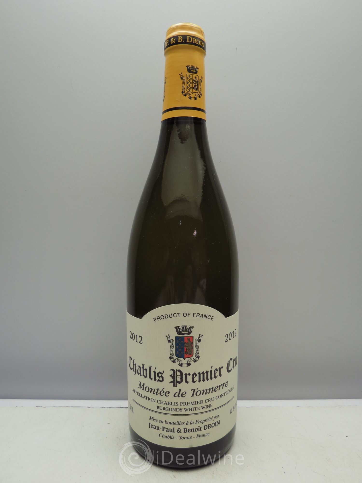 Chablis 1er Cru Montée de Tonnerre Jean-Paul & Benoît Droin (Domaine) 2012 - Lot de 1 bouteille - 0