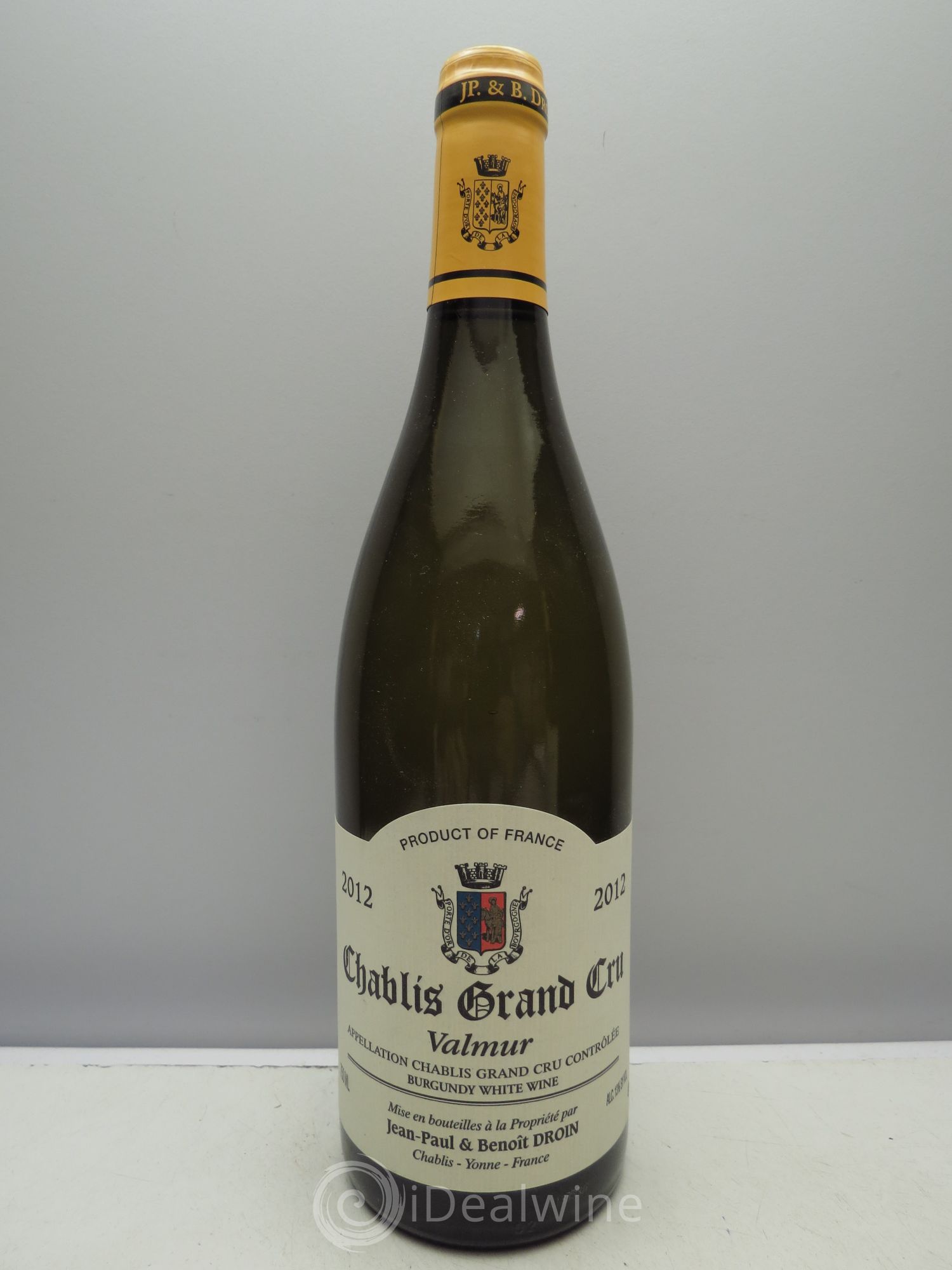 Chablis Grand Cru Valmur Jean-Paul & Benoît Droin (Domaine) 2012 - Lot de 1 bouteille - 0