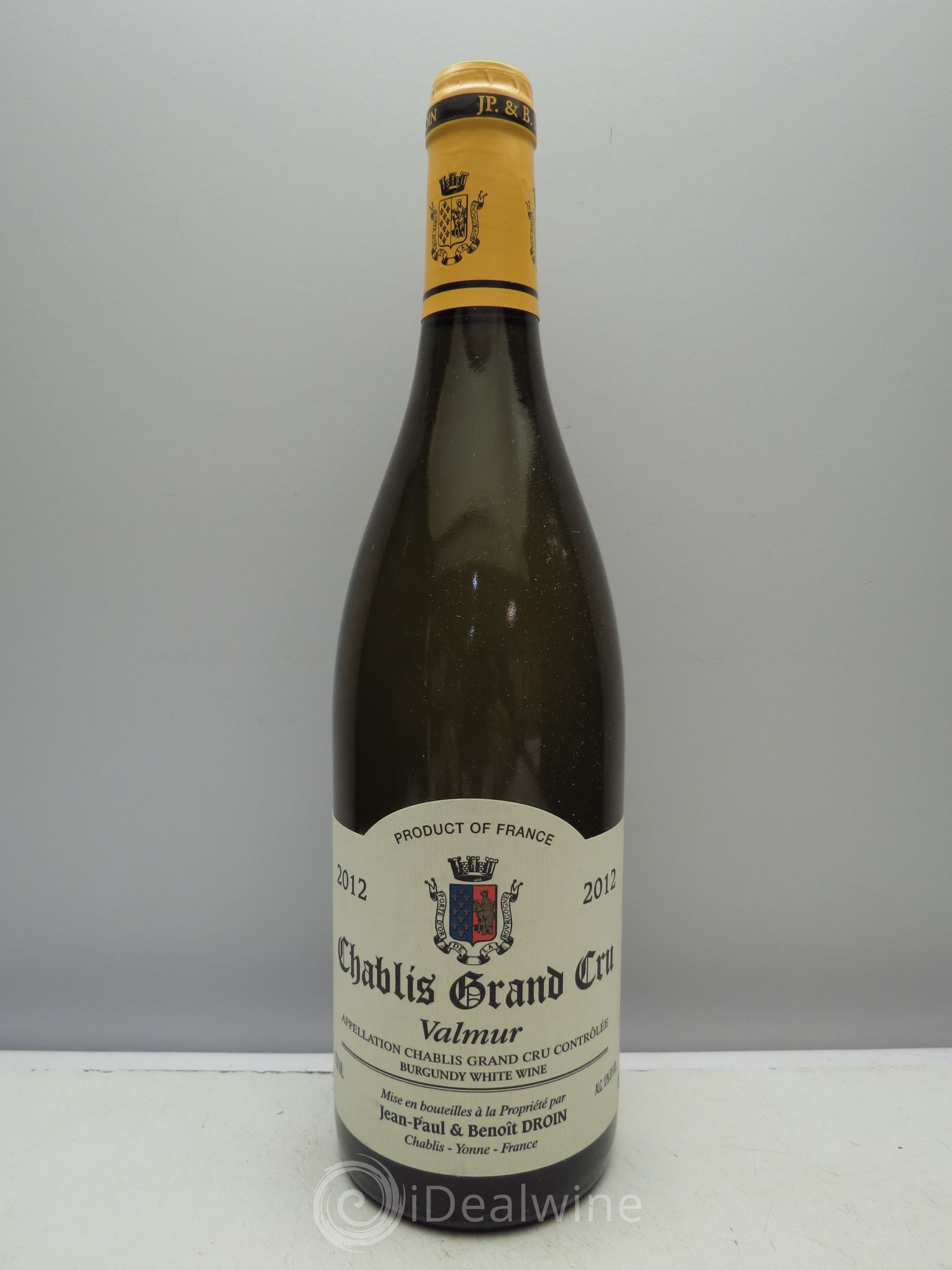 Chablis Grand Cru Valmur Jean-Paul & Benoît Droin (Domaine) 2012 - Lot de 1 bouteille - 0