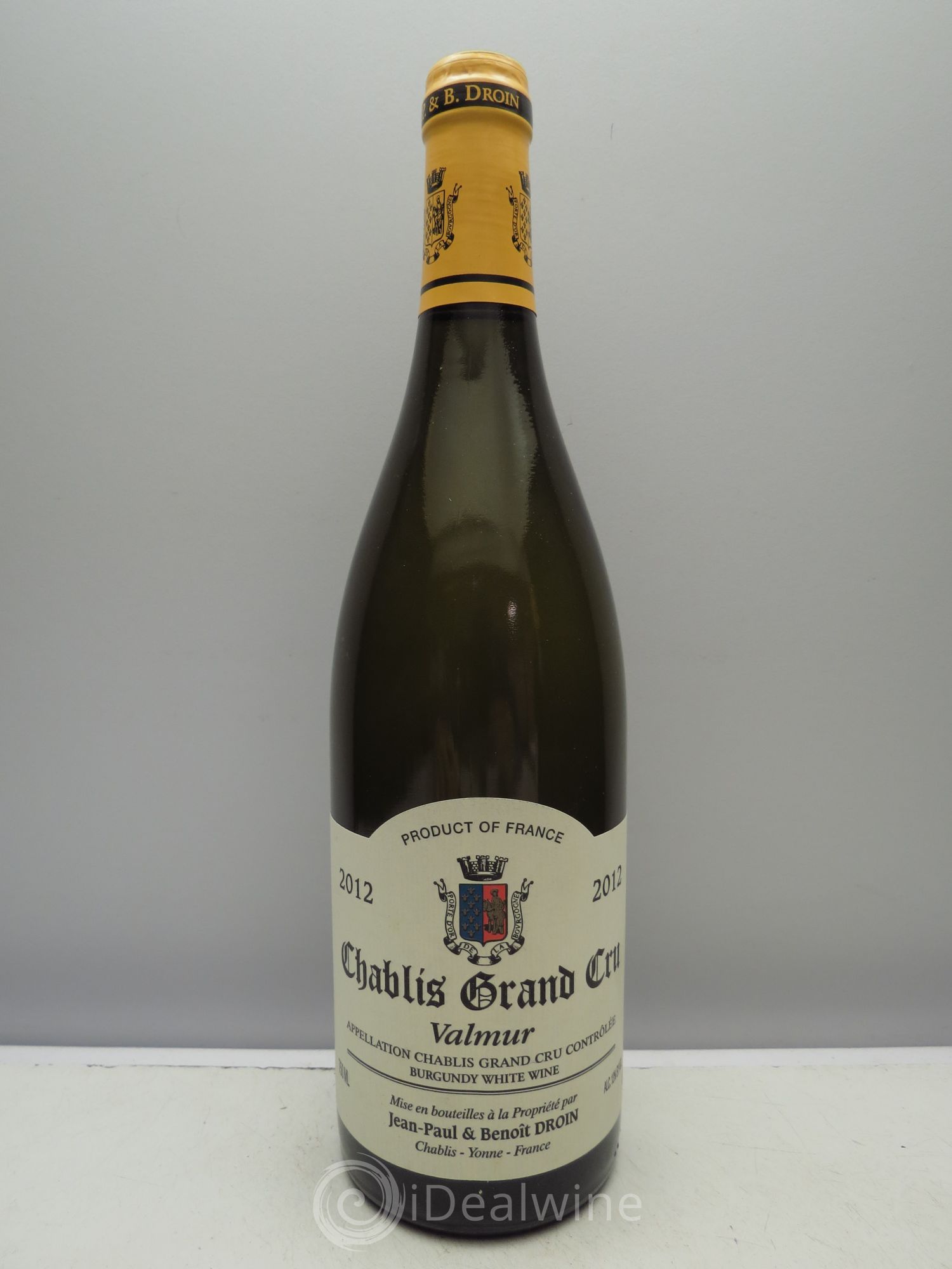 Chablis Grand Cru Valmur Jean-Paul & Benoît Droin (Domaine) 2012 - Lot de 1 bouteille - 0