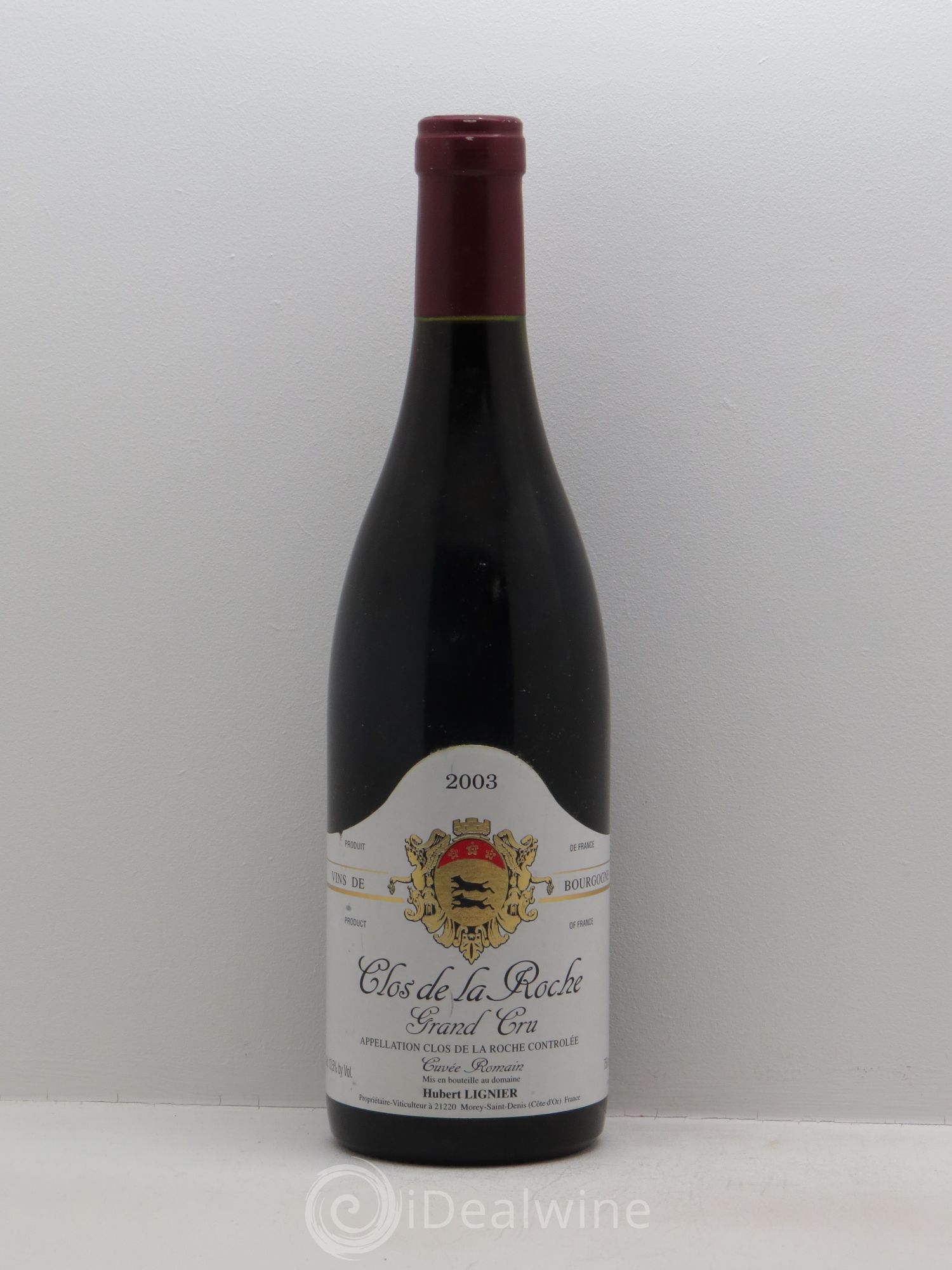 Clos de la Roche Grand Cru Hubert Lignier (Domaine) Cuvée Romain 2003 - Posten von 1 Flasche - 0