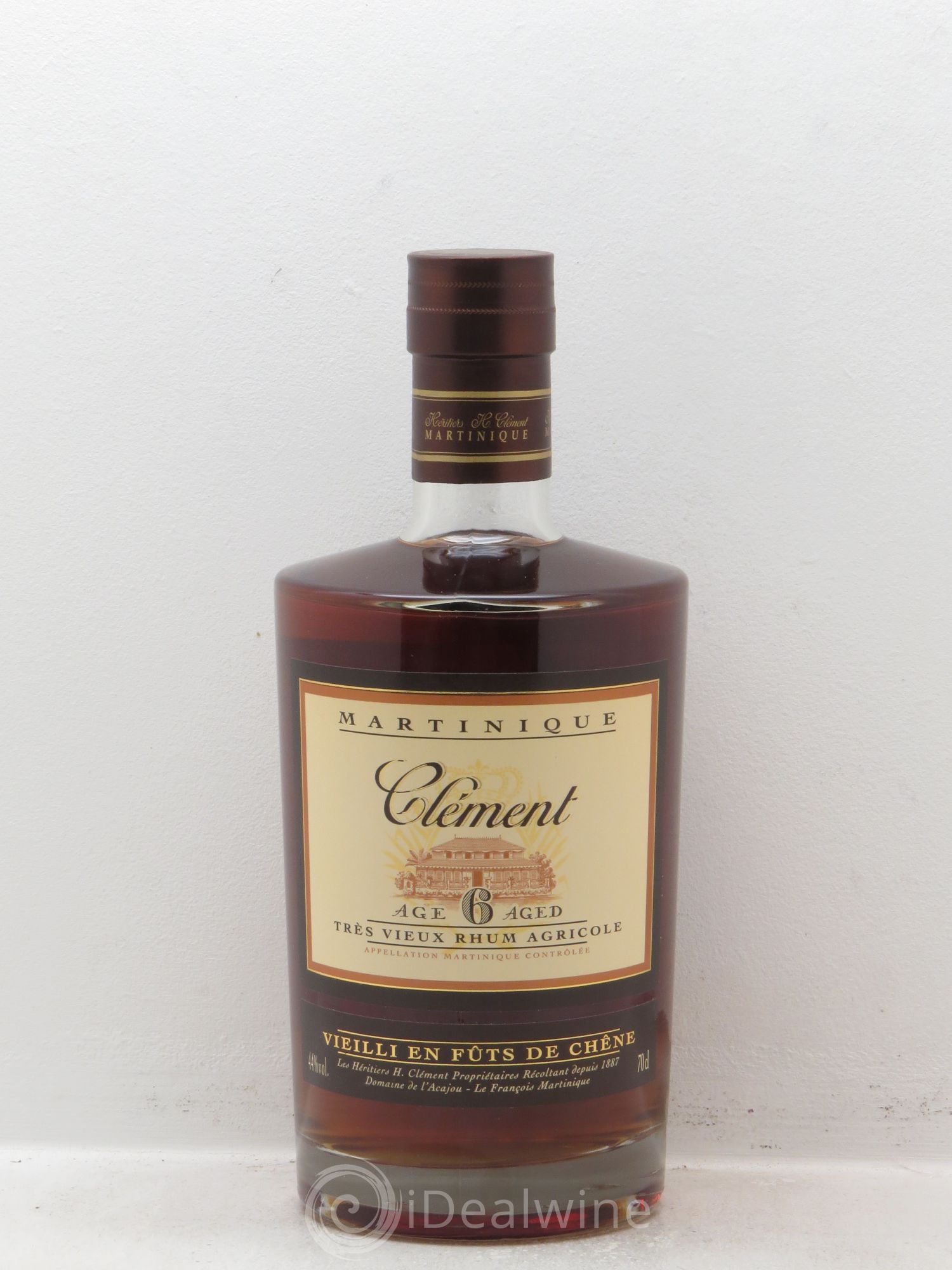 Rhum Très Vieux Rhum Agricole Martinique 6 ans d'Age 44° (70cl)Clément (sans prix de réserve) - Posten von 1 Flasche - 0