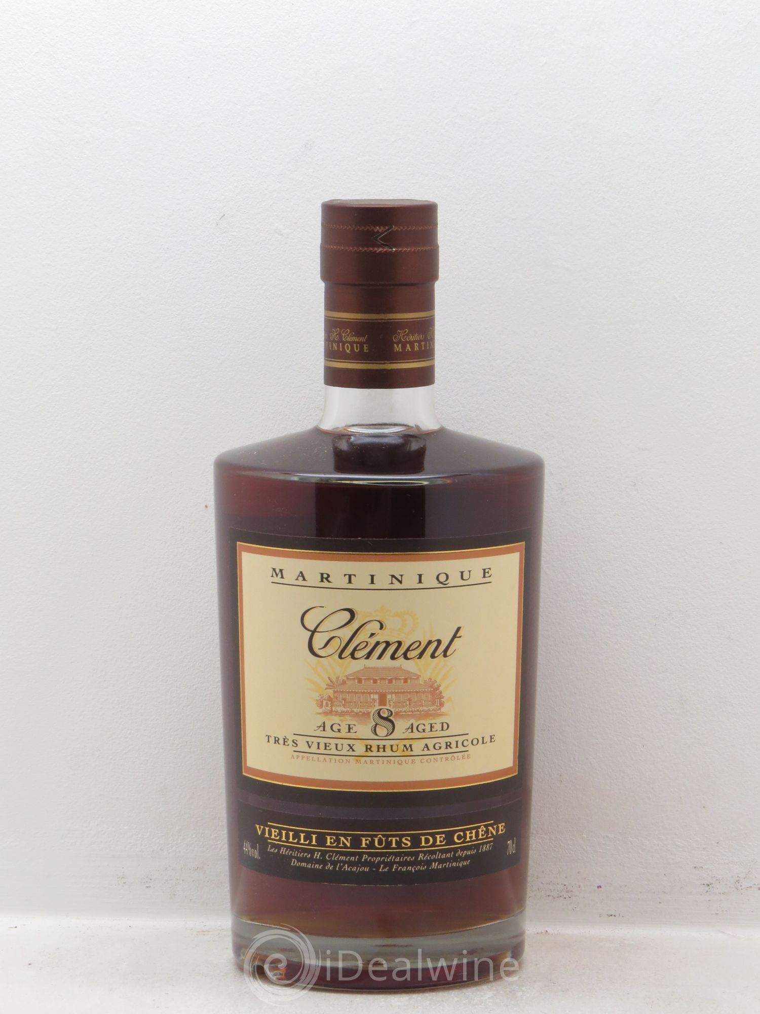 Rhum Ambré Très Vieux Rhum Agricole Martinique 8 ans d'Age 44° (70cl)Clément - Lot de 1 bouteille - 0