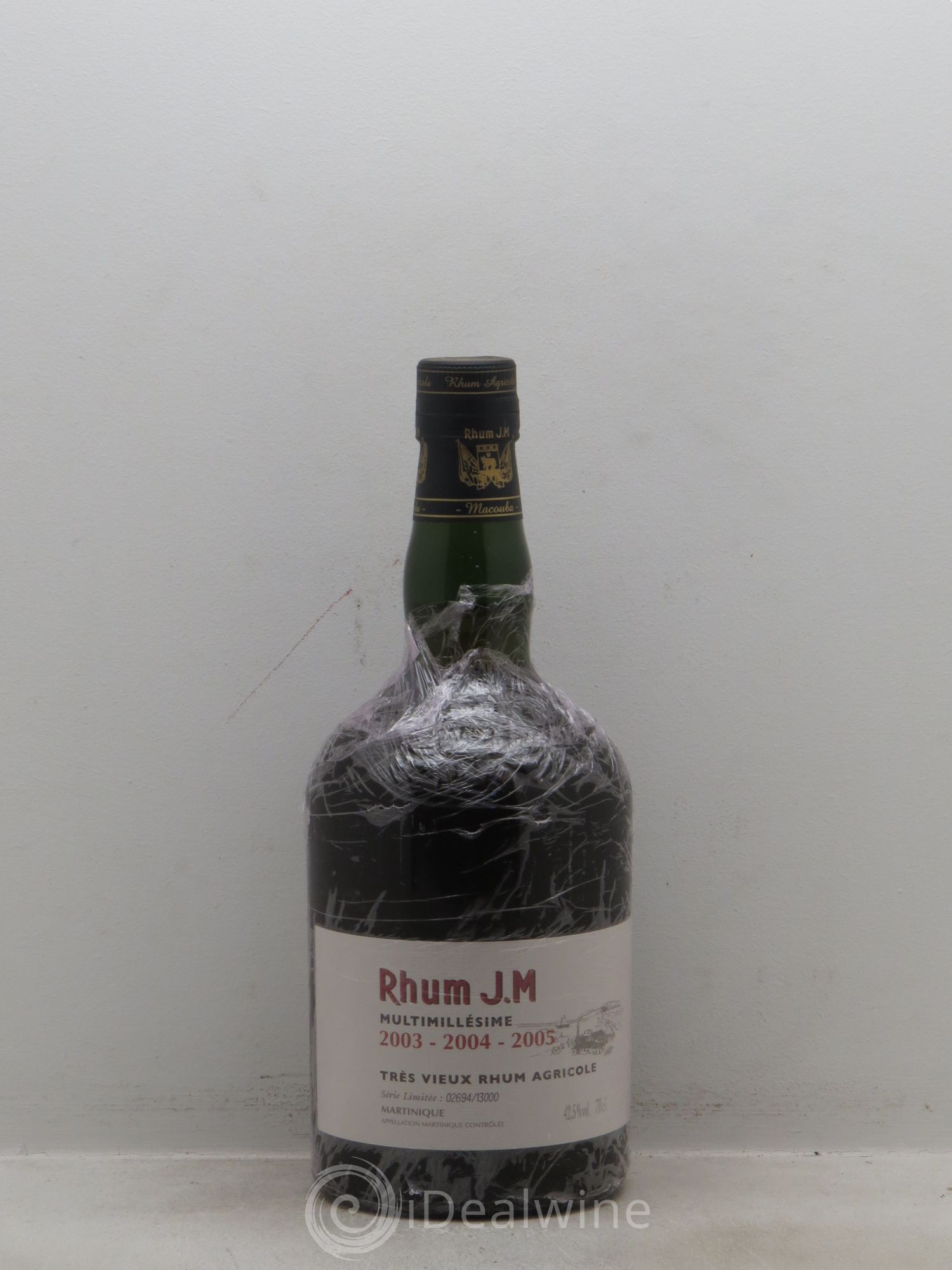Rhum Martinique JM Multimillésimés 2003-2004-2005 (42.5°) (sans prix de réserve) - Posten von 1 Flasche - 0