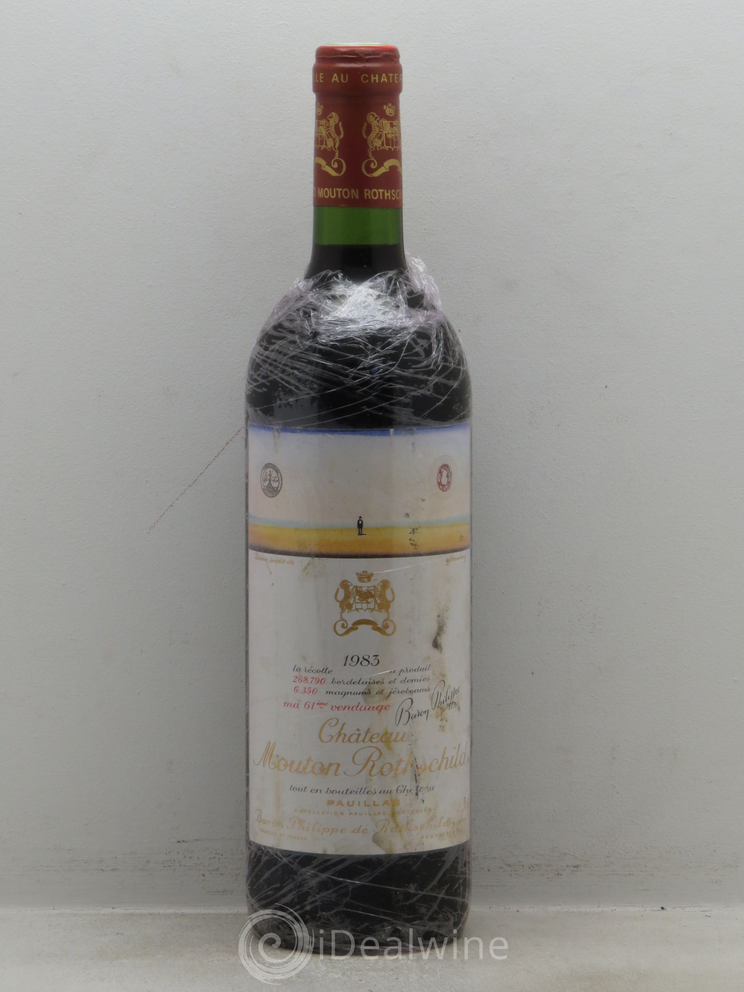 Château Mouton Rothschild 1er Grand Cru Classé 1983 - Lot de 1 bouteille - 0