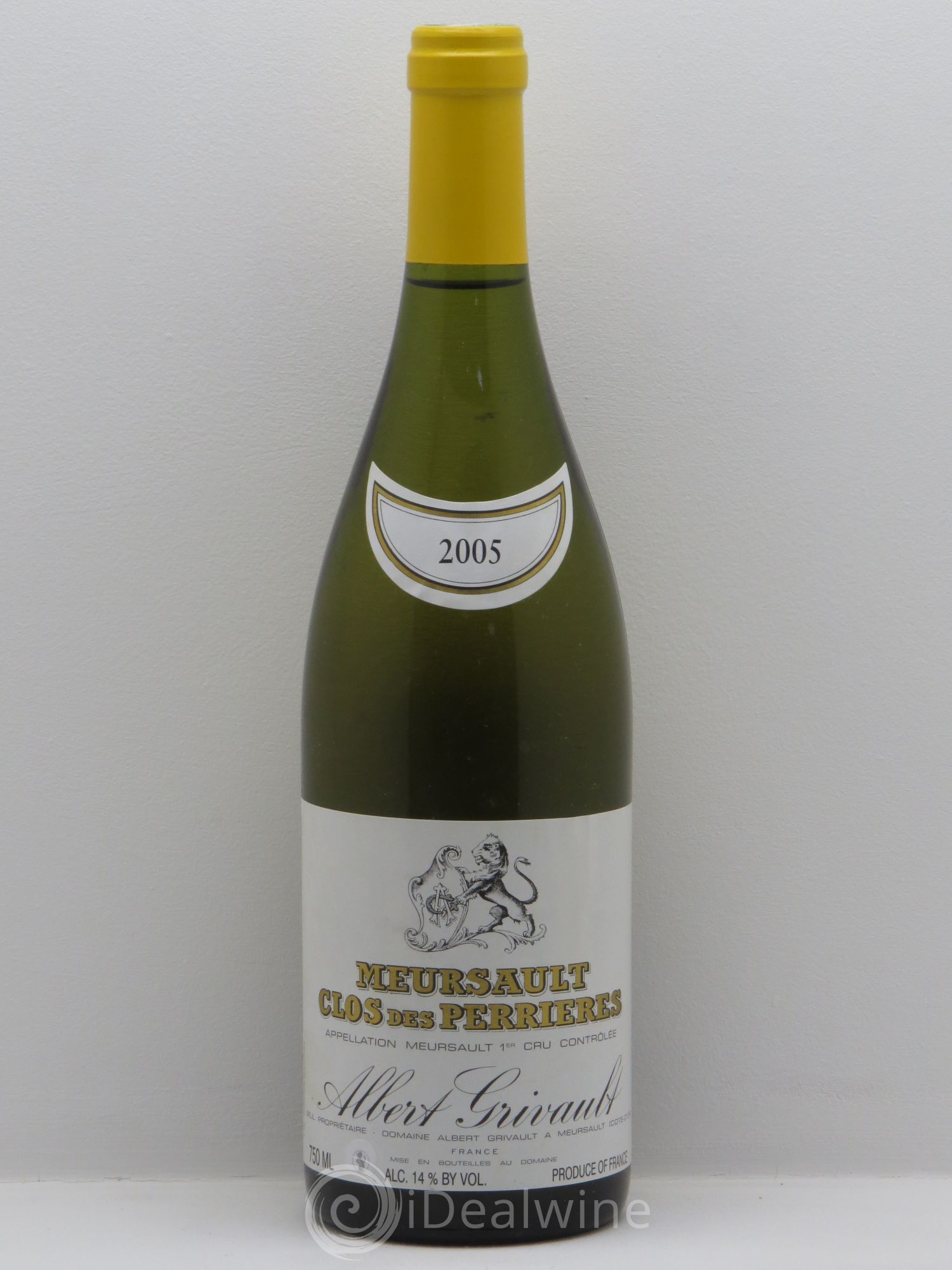Meursault 1er Cru Clos des Perrières Monopole Albert Grivault 2005 - Lot de 1 bouteille - 0