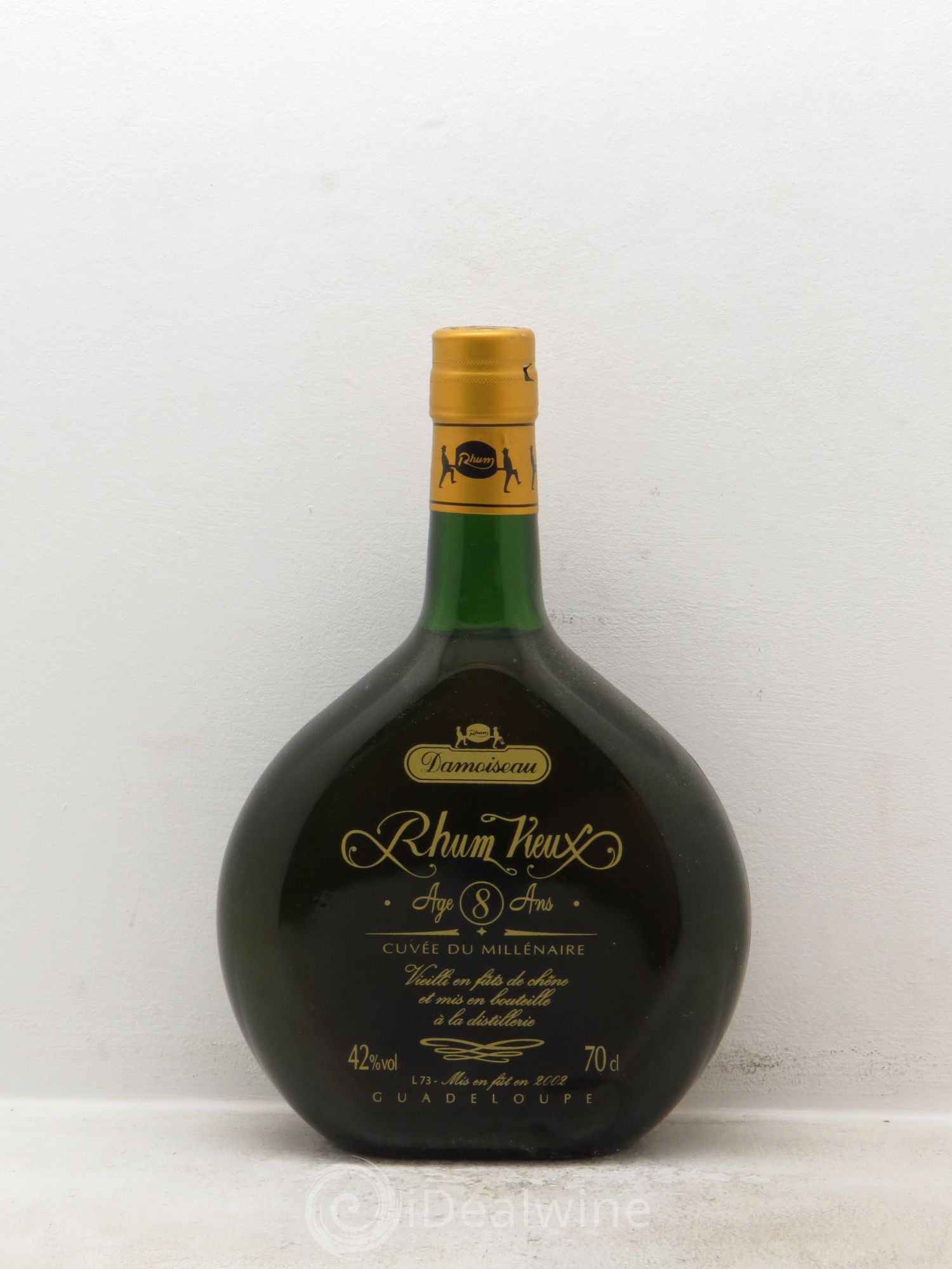 Rhum Guadeloupe Distillerie Damoiseau cuvée du millénaire 8 ans mis en fûts en 2002 42° (70cl) - Lotto di 1 bottiglia - 0