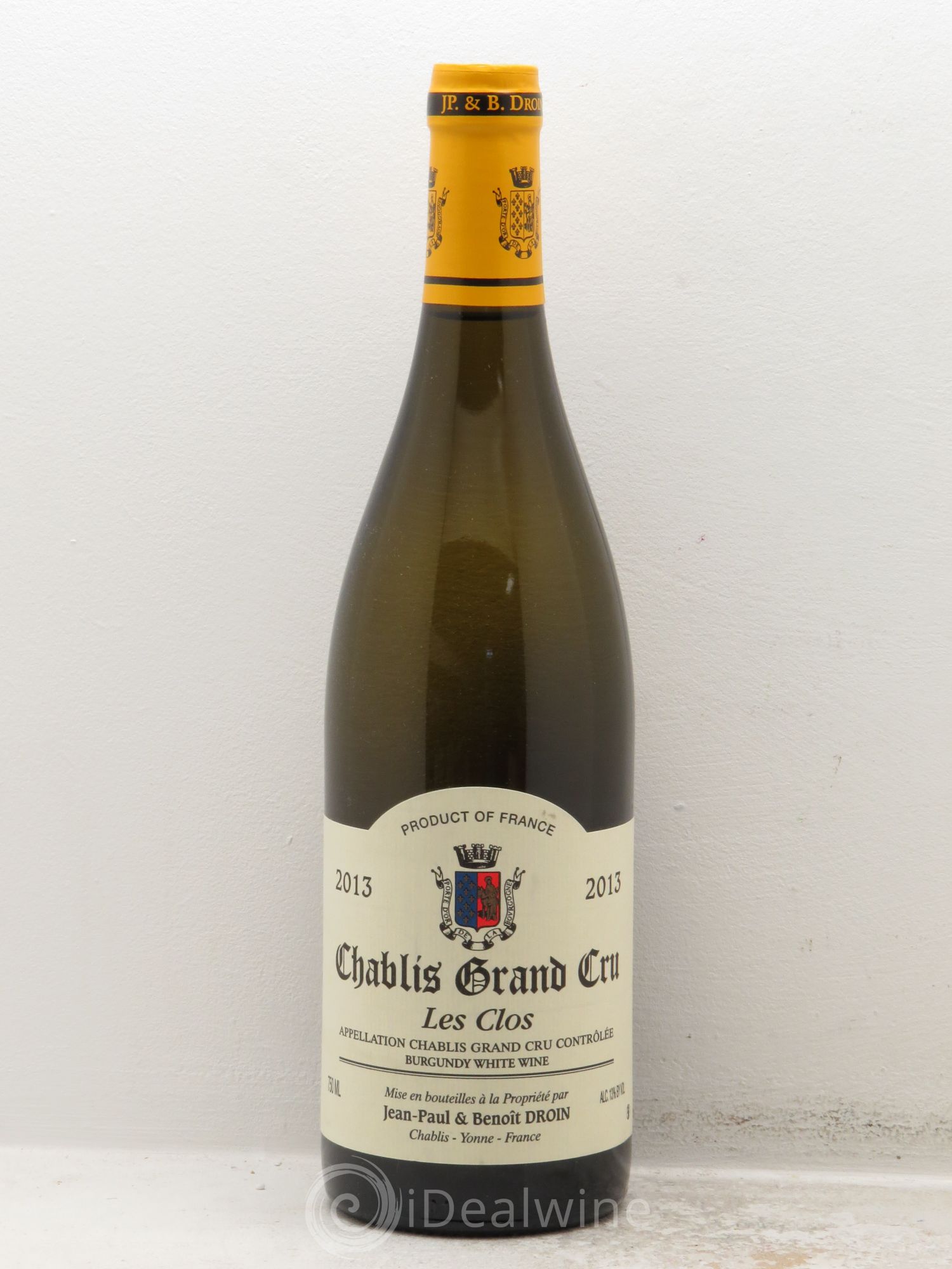Chablis Grand Cru Les Clos Jean-Paul & Benoît Droin (Domaine) 2013 - Lot de 1 bouteille - 0