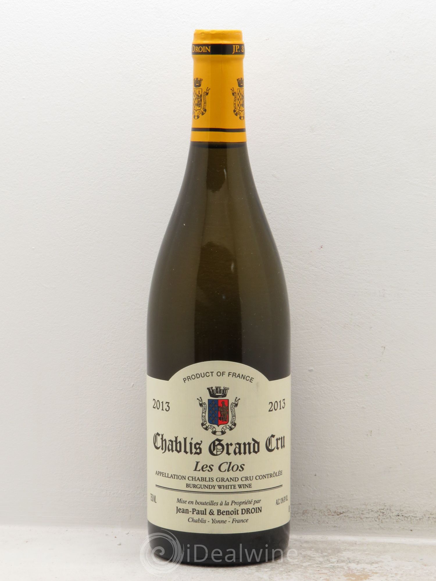 Chablis Grand Cru Les Clos Jean-Paul & Benoît Droin (Domaine) 2013 - Lot de 1 bouteille - 0