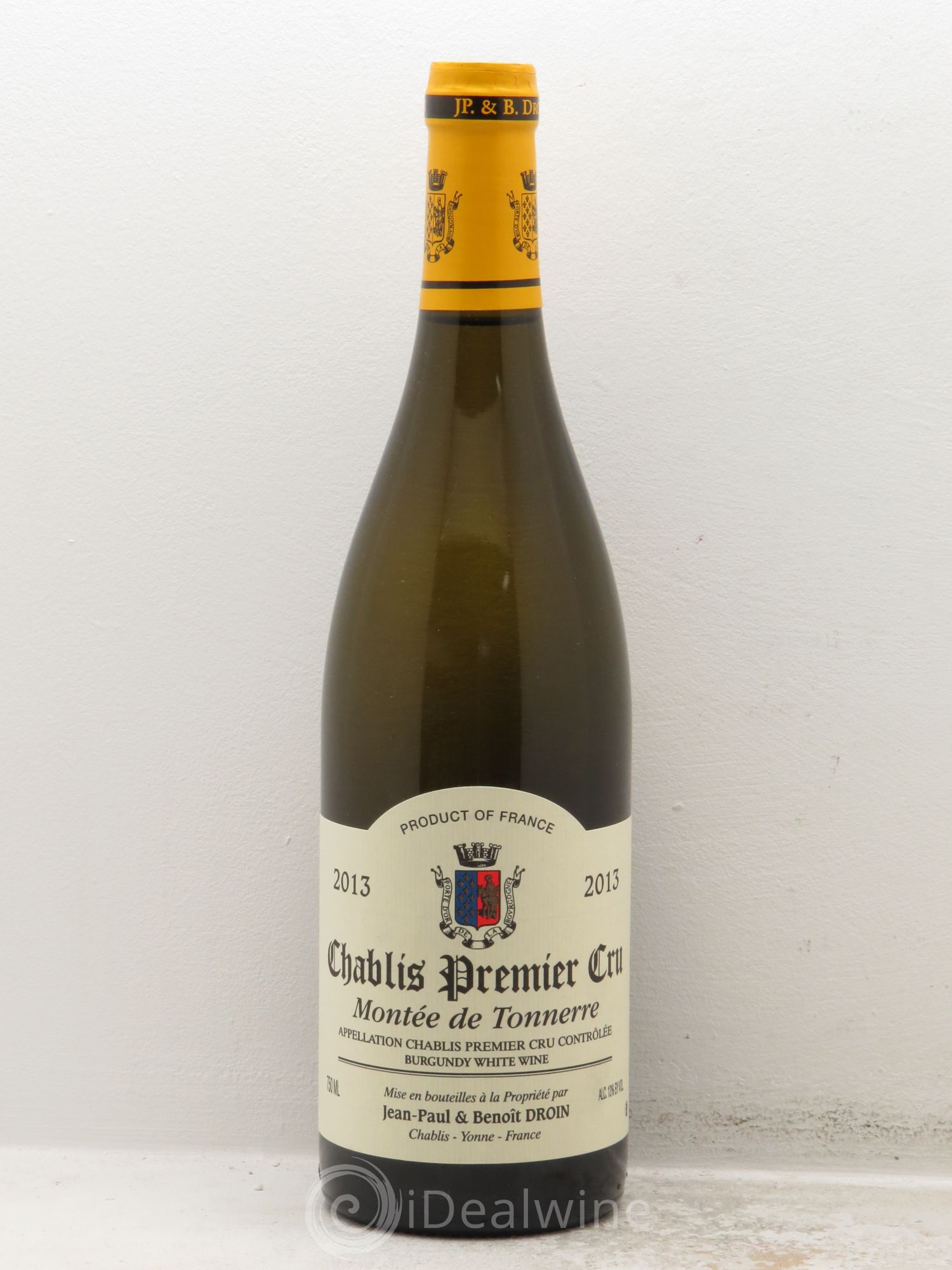 Chablis 1er Cru Montée de Tonnerre Jean-Paul & Benoît Droin (Domaine) 2013 - Lot de 1 bouteille - 0