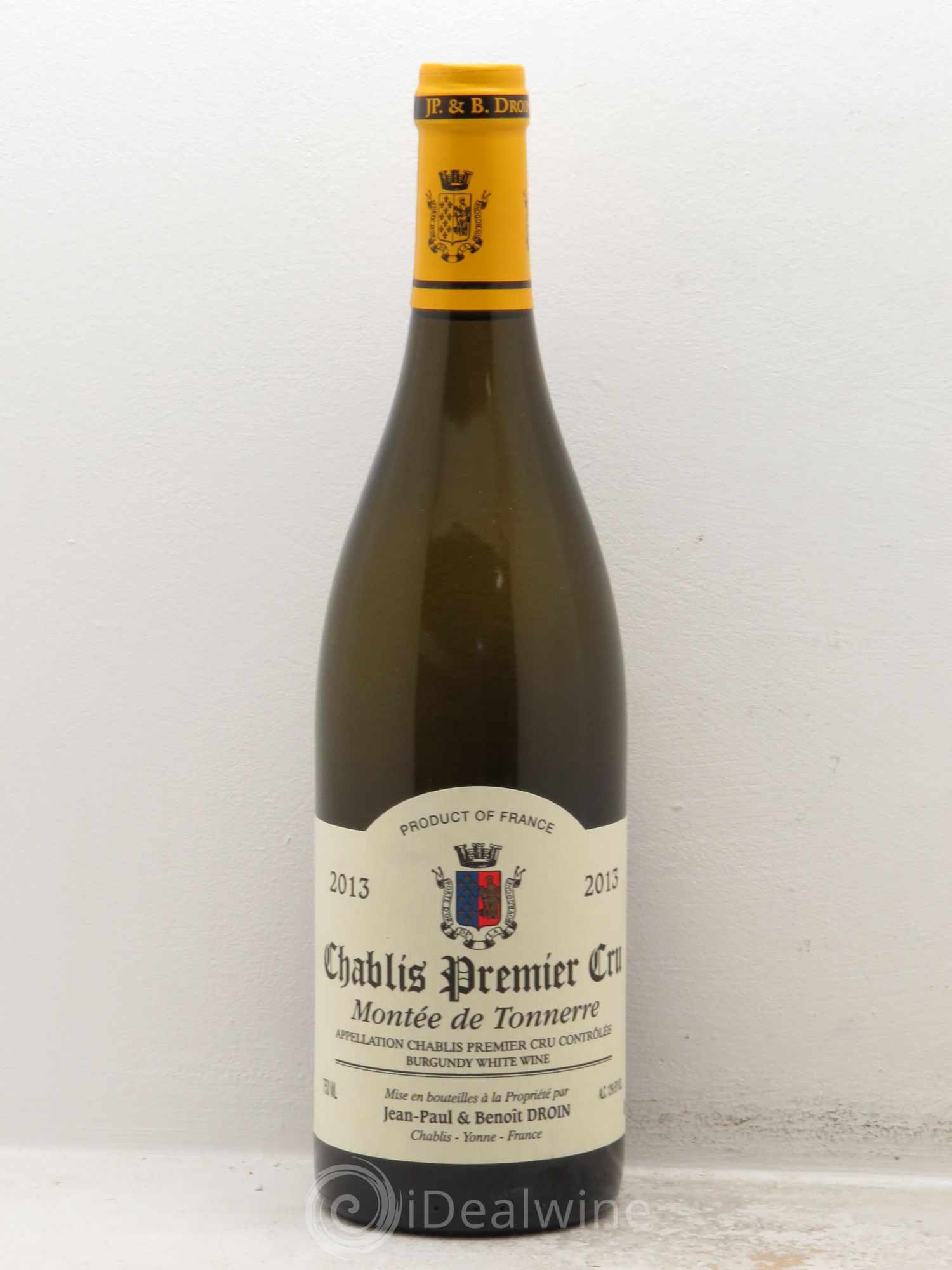 Chablis 1er Cru Montée de Tonnerre Jean-Paul & Benoît Droin (Domaine) 2013 - Lot de 1 bouteille - 0