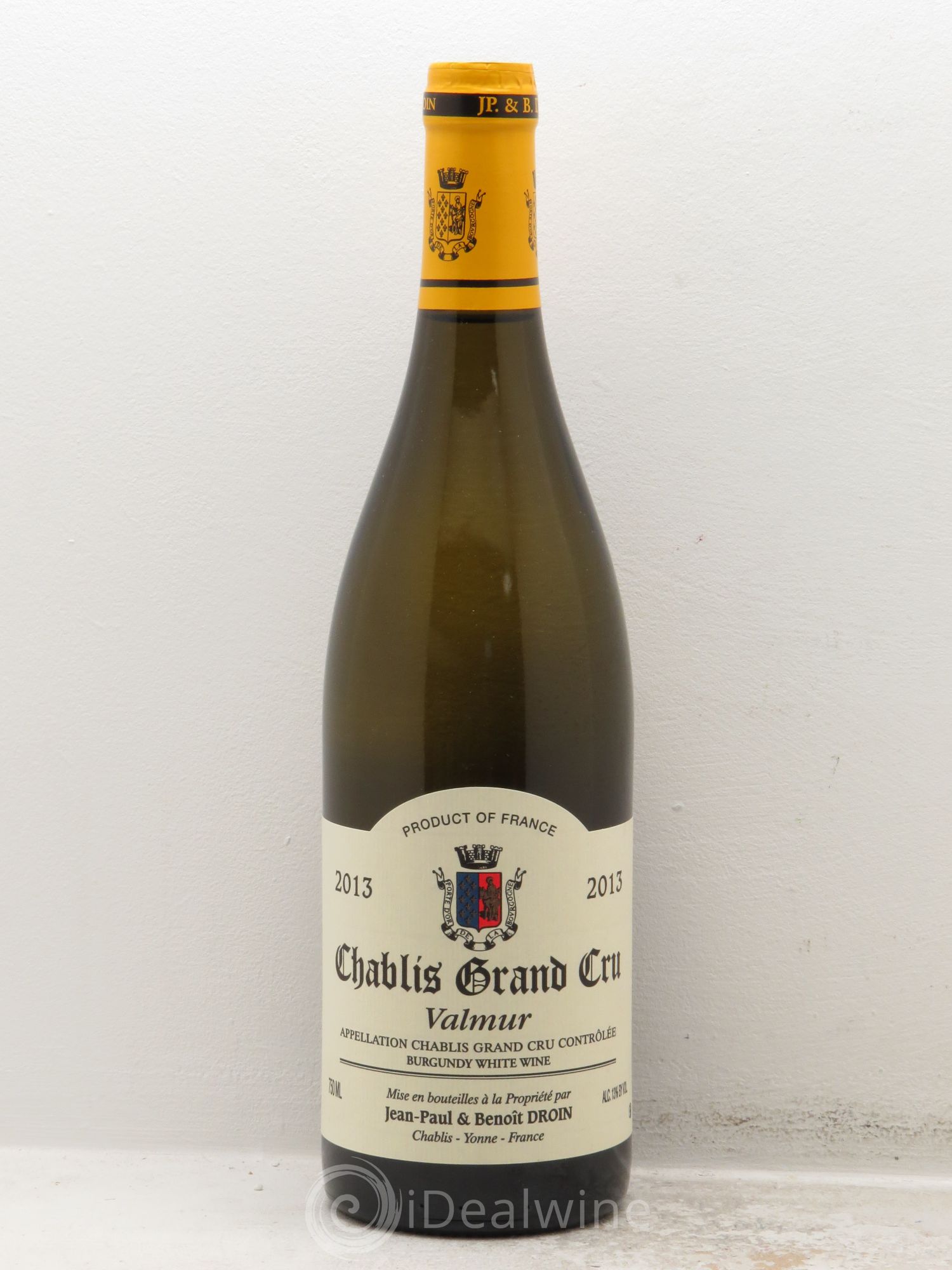 Chablis Grand Cru Valmur Jean-Paul & Benoît Droin (Domaine) 2013 - Lot de 1 bouteille - 0