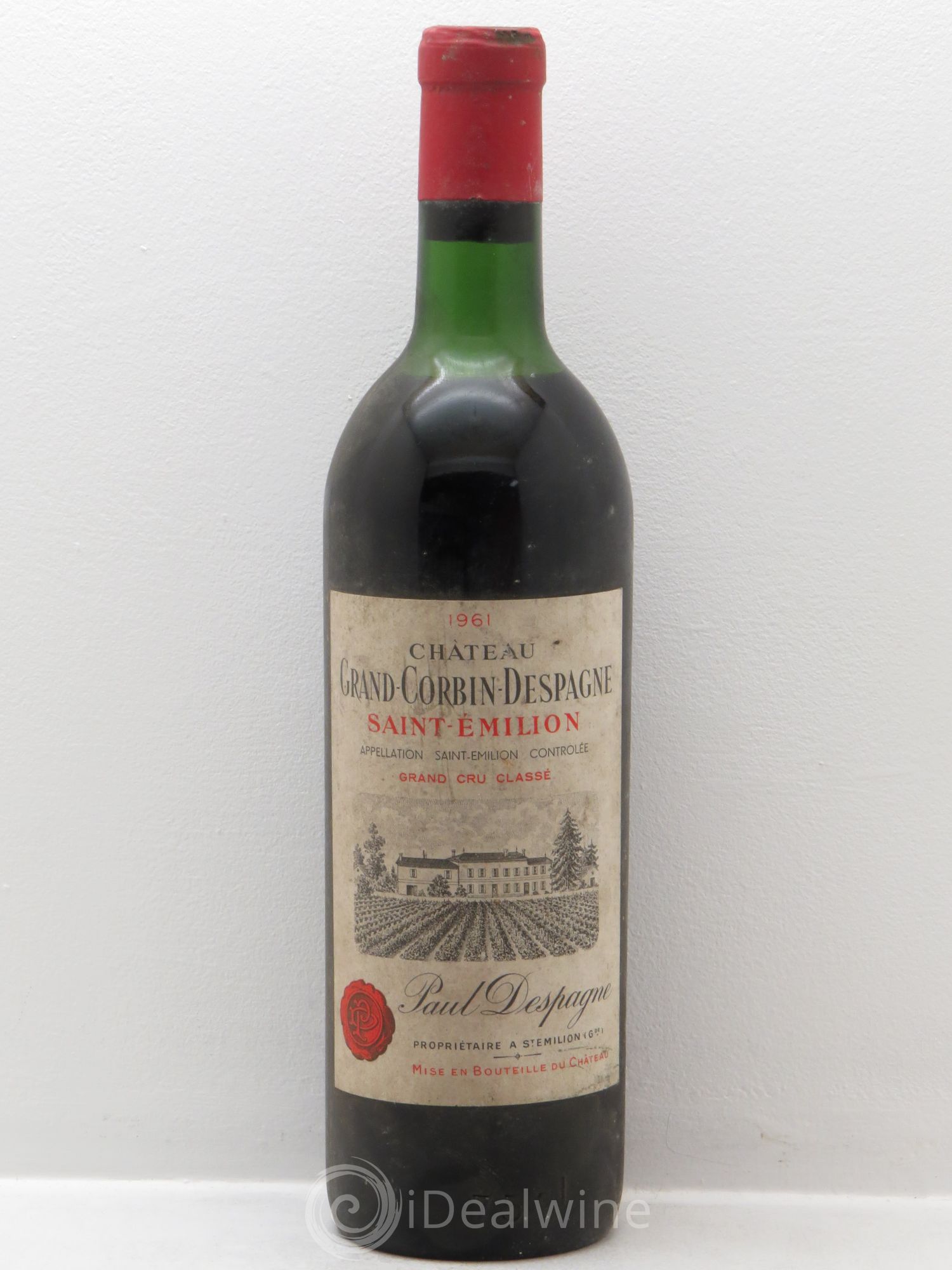 Château Grand Corbin Despagne Grand Cru Classé 1961 - Lot de 1 bouteille - 0