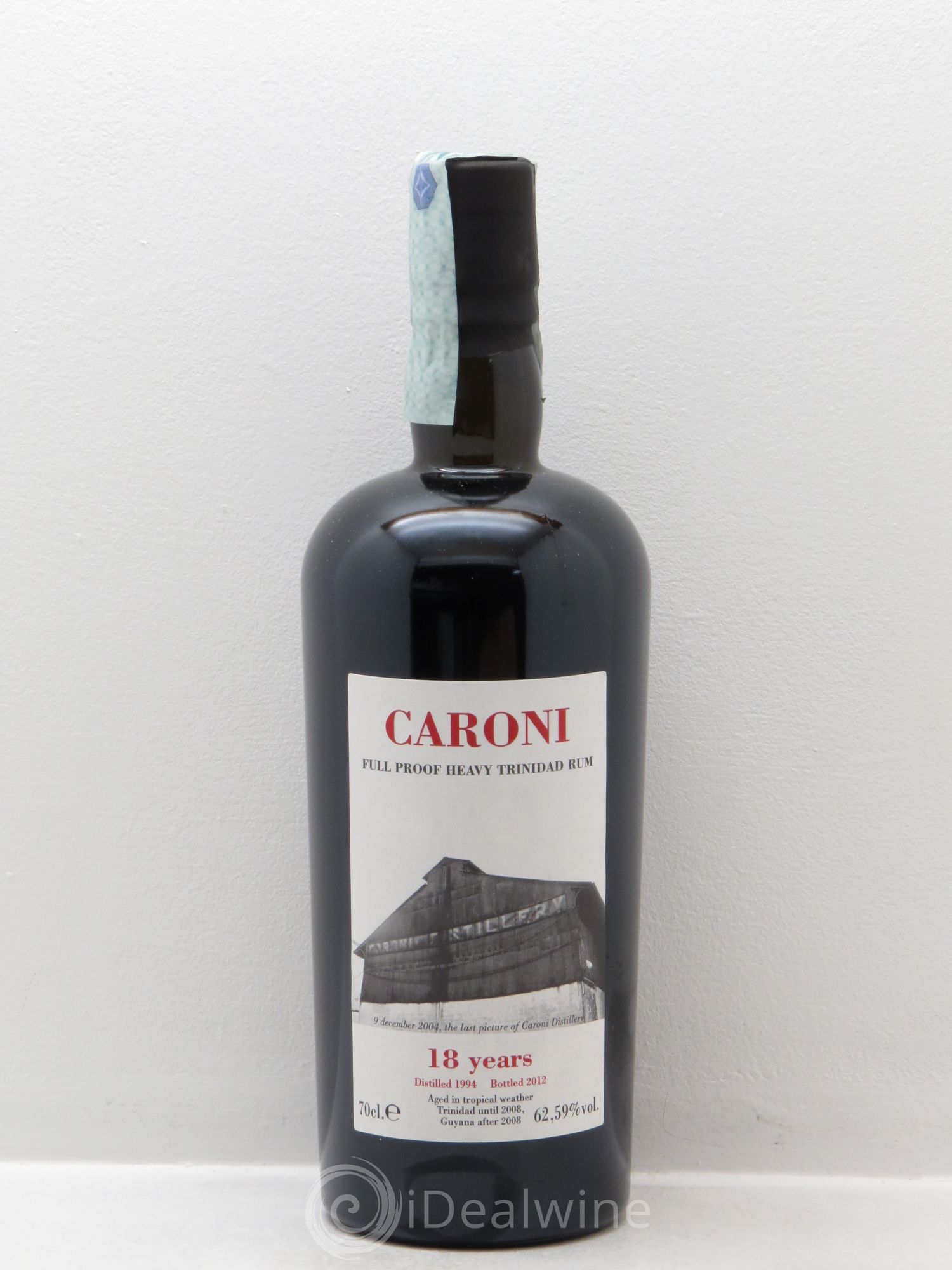 Rhum trinidad&tobago CARONI full proof heavy rum distillé en 1994-2012 18 ansd 'âge 62,59° (coffret) 1994 - Posten von 1 Flasche - 0