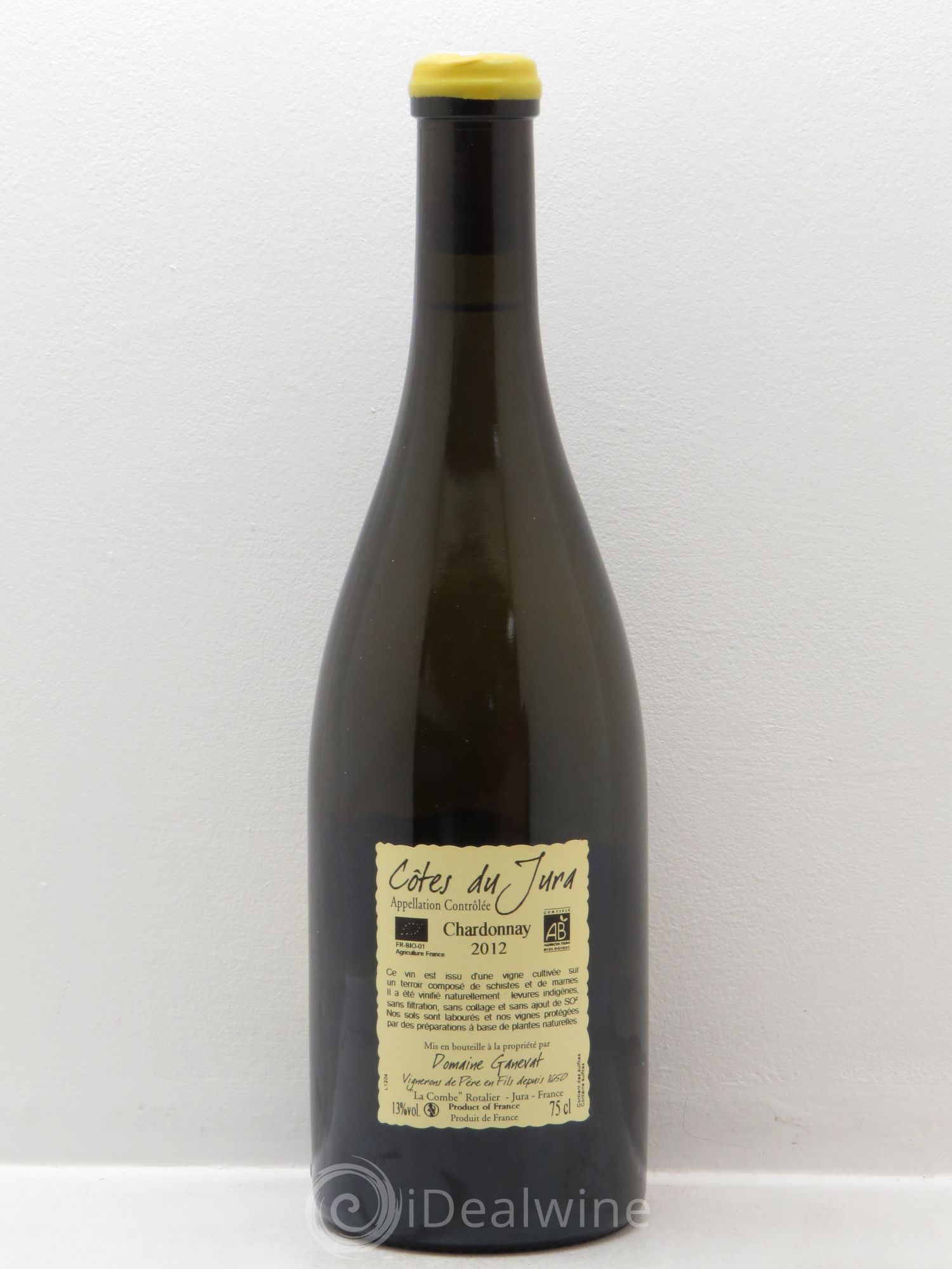 Côtes du Jura Grusse en Billat Jean-François Ganevat (Domaine) 2012 - Lot de 1 bouteille - 1