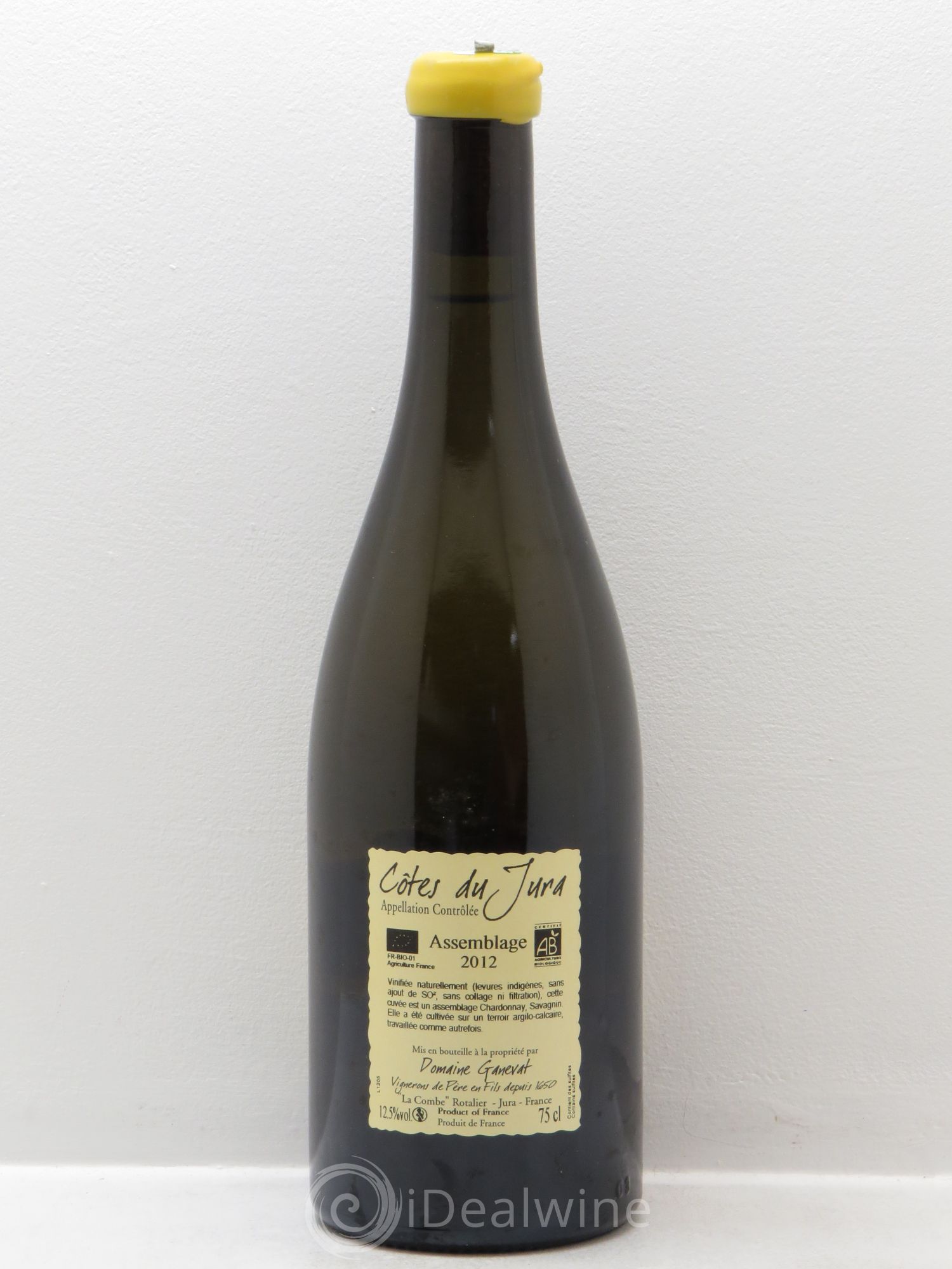 Côtes du Jura Cuvée Orégane Jean-François Ganevat (Domaine) 2012 - Lot de 1 bouteille - 1