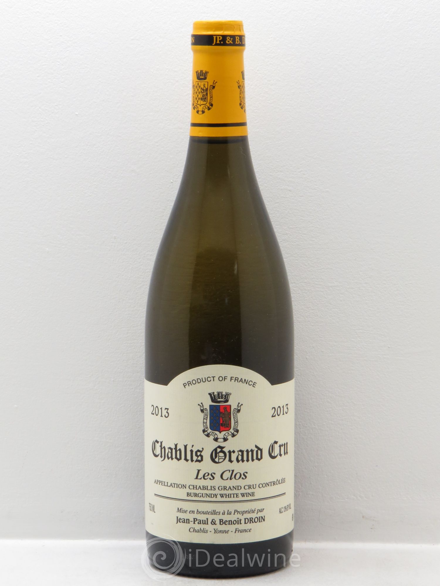 Chablis Grand Cru Les Clos Jean-Paul & Benoît Droin (Domaine) 2013 - Lot de 1 bouteille - 0