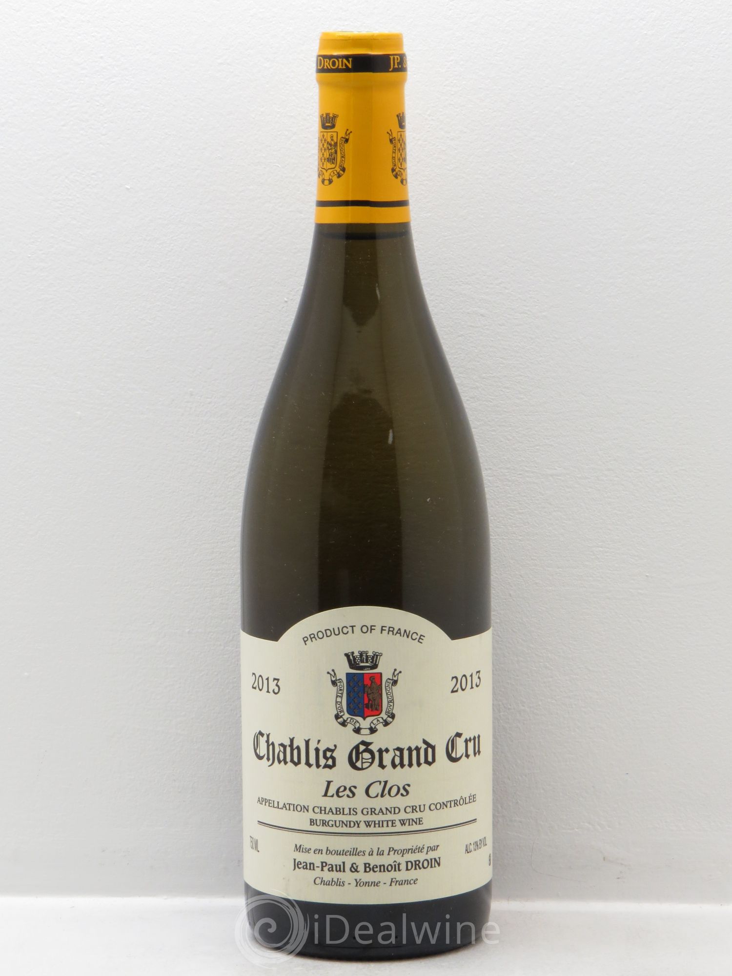 Chablis Grand Cru Les Clos Jean-Paul & Benoît Droin (Domaine) 2013 - Lot de 1 bouteille - 0