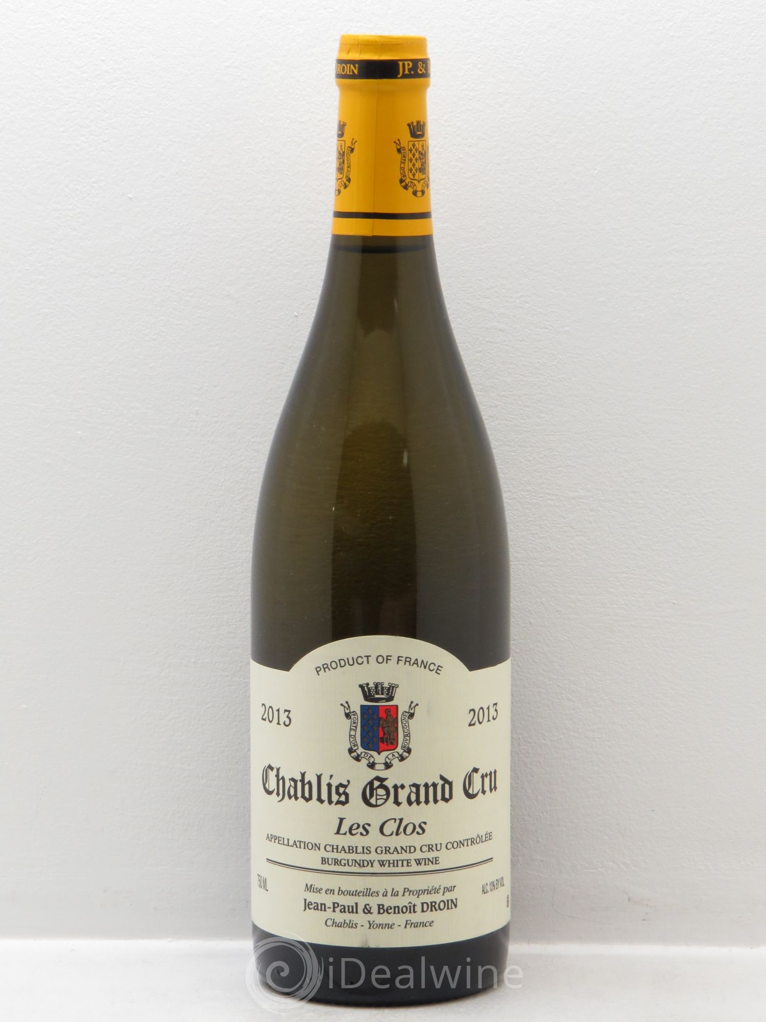 Chablis Grand Cru Les Clos Jean-Paul & Benoît Droin (Domaine) 2013 - Lot de 1 bouteille - 0