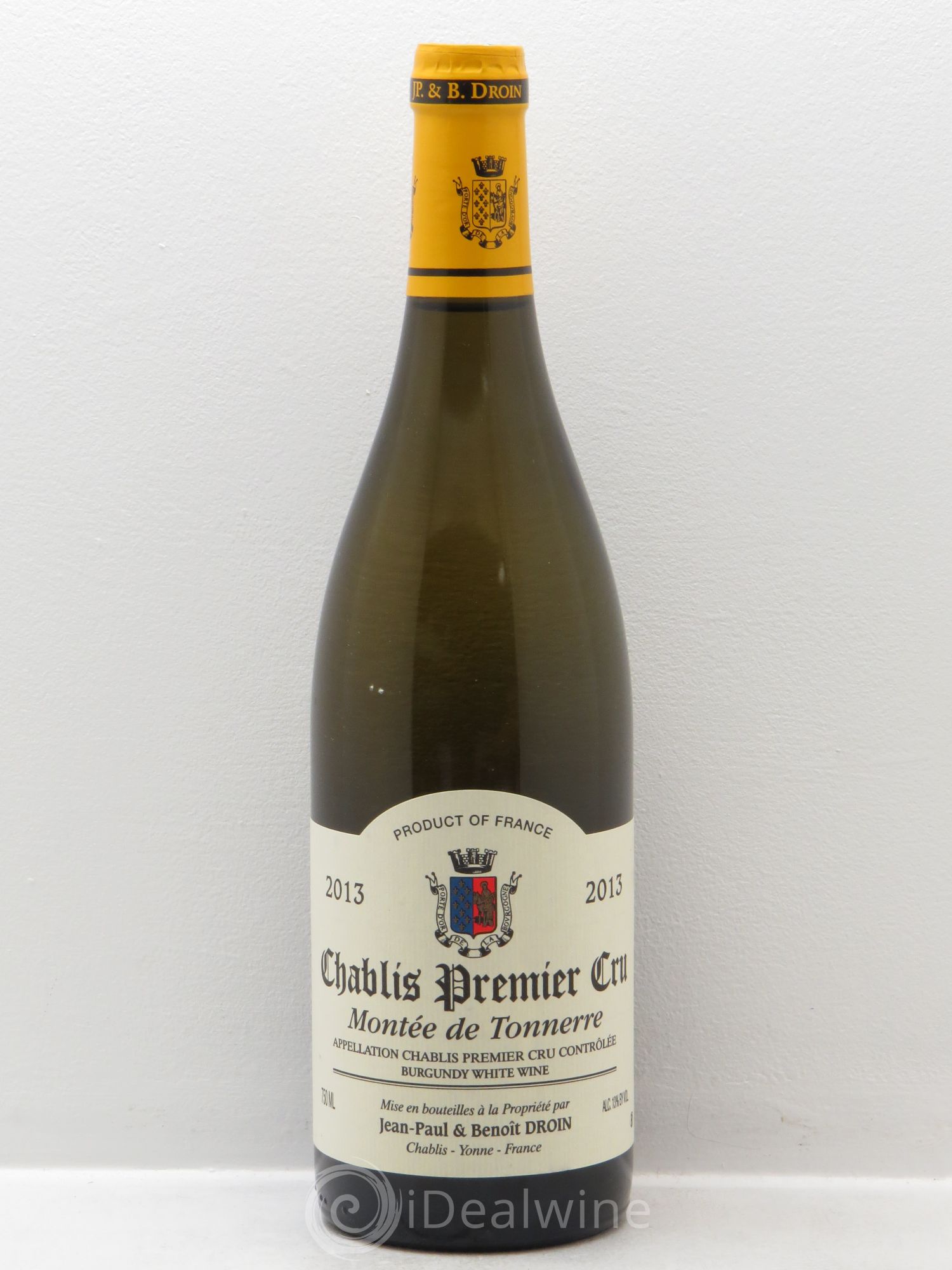 Chablis 1er Cru Montée de Tonnerre Jean-Paul & Benoît Droin (Domaine) 2013 - Lot de 1 bouteille - 0