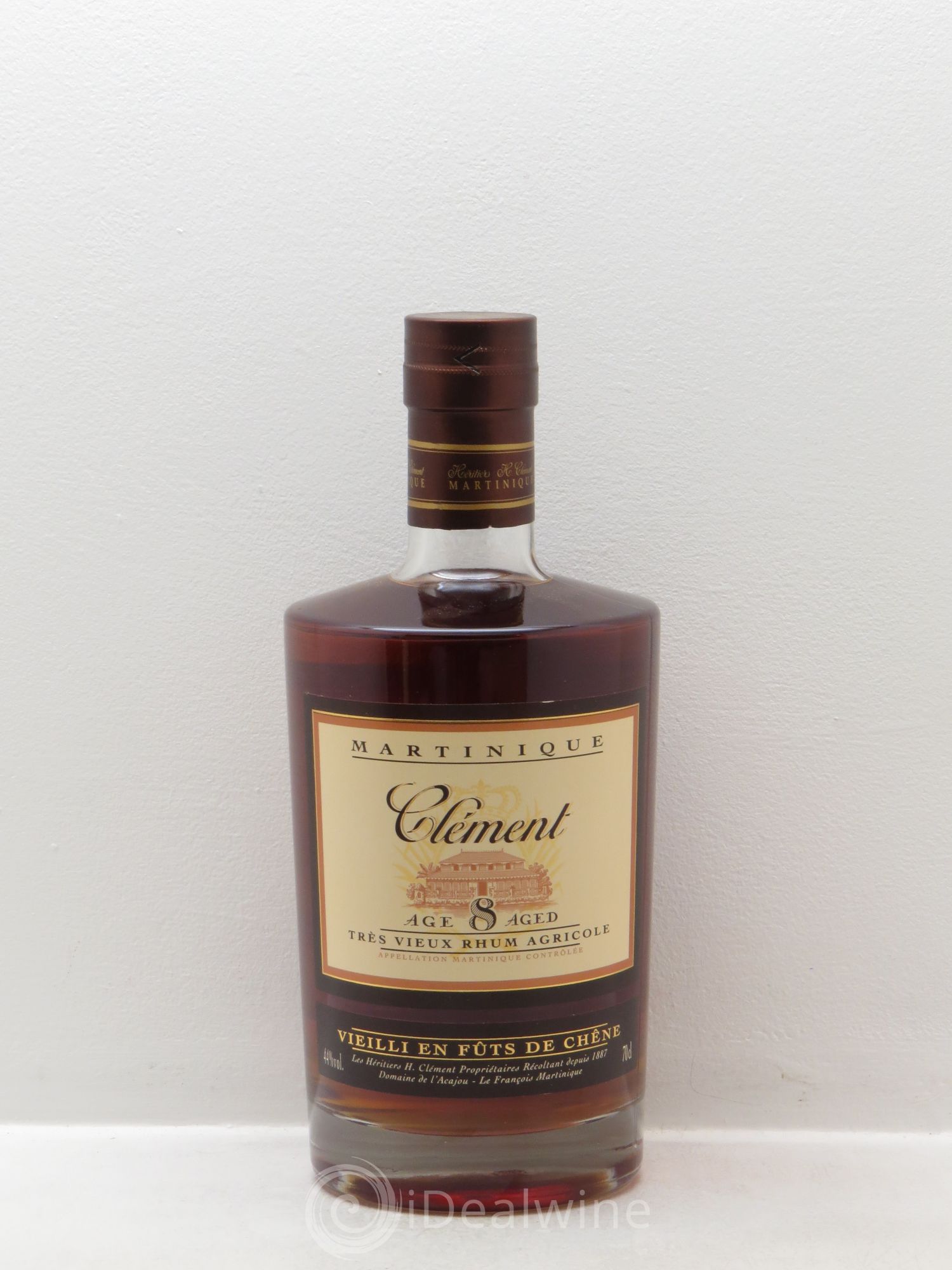 Rhum Martinique Distillerie CLEMENT Très vieux rhum Agricole 8 ans d'âge 44° - Posten von 1 Flasche - 0