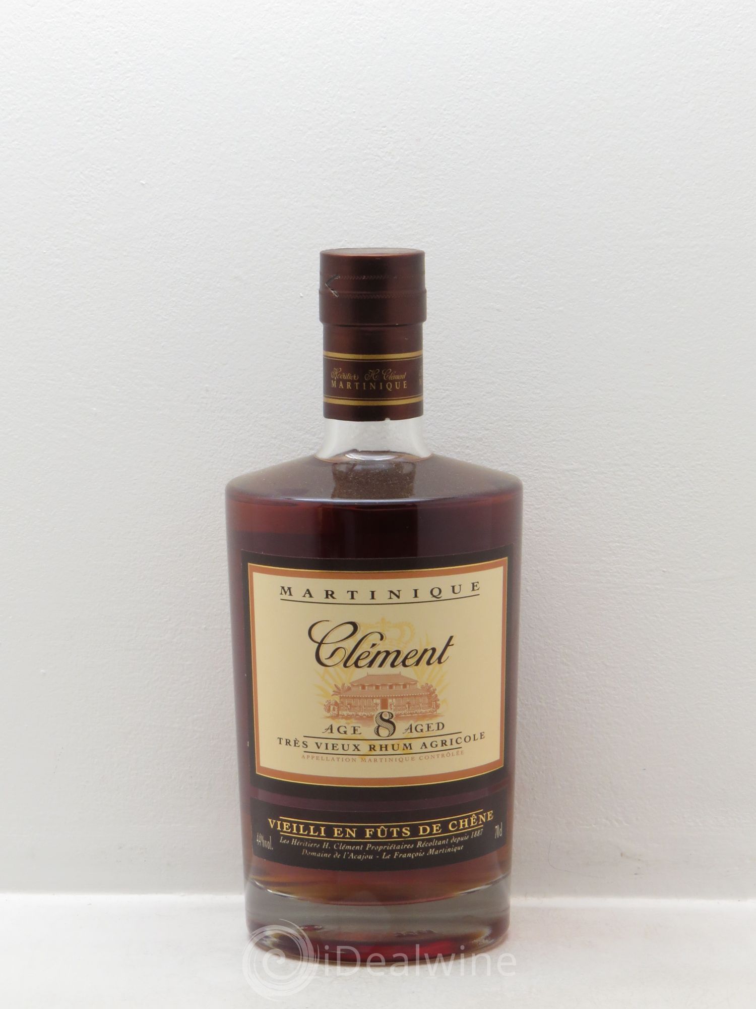 Rhum Martinique Distillerie CLEMENT Très vieux rhum Agricole 8 ans d'âge 44° - Posten von 1 Flasche - 0