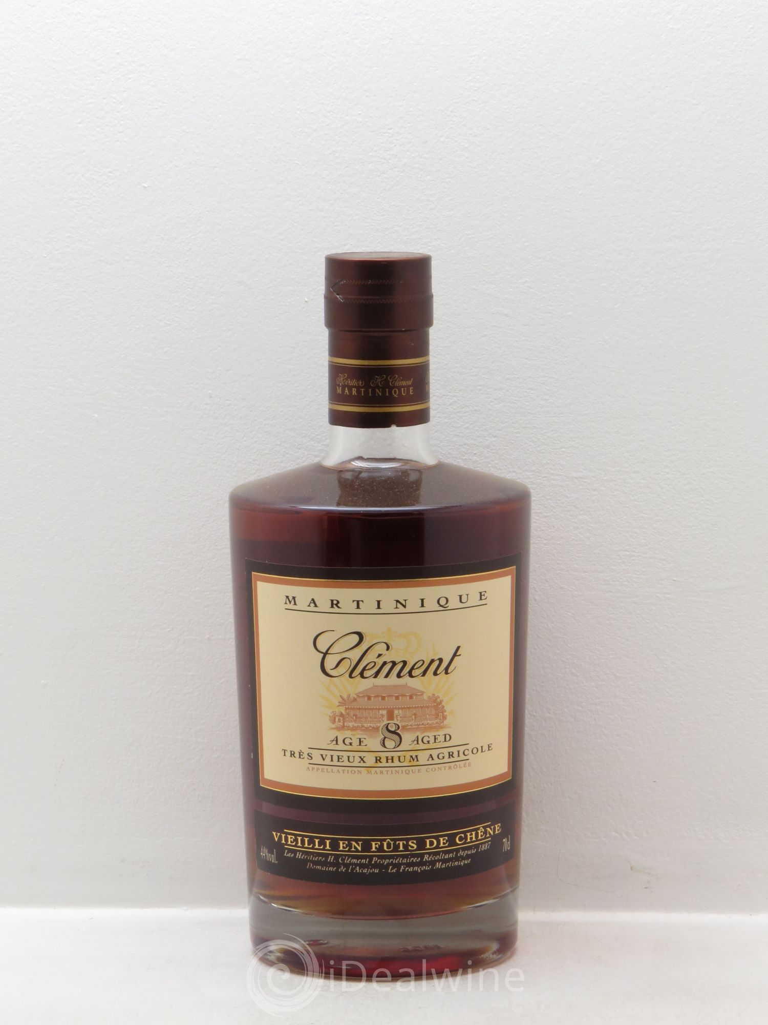 Rhum Martinique Distillerie CLEMENT Très vieux rhum Agricole 8 ans d'âge 44° - Posten von 1 Flasche - 0