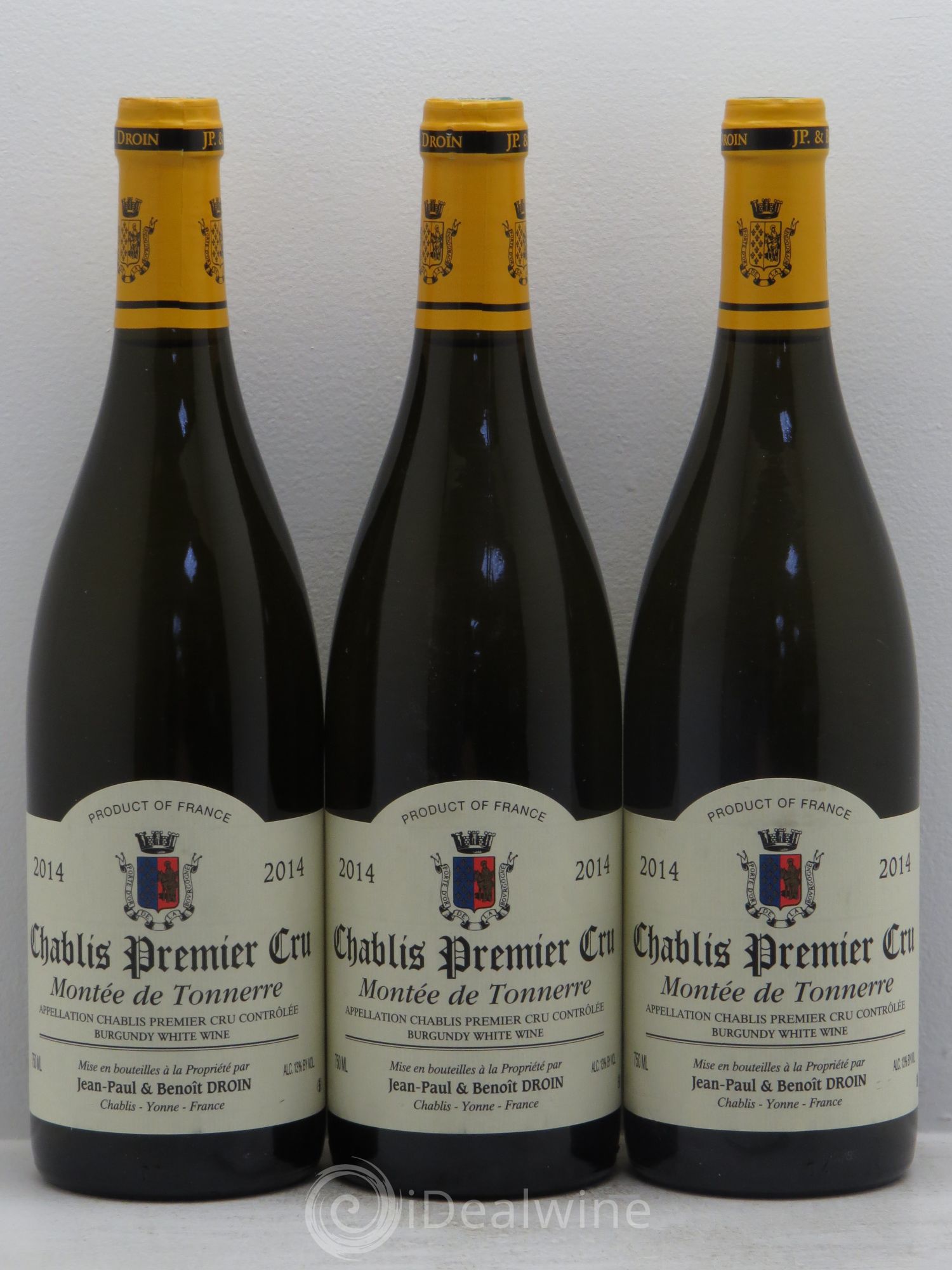 Chablis 1er Cru Montée de Tonnerre Jean-Paul & Benoît Droin (Domaine) 2014 - Posten von 3 Flaschen - 0