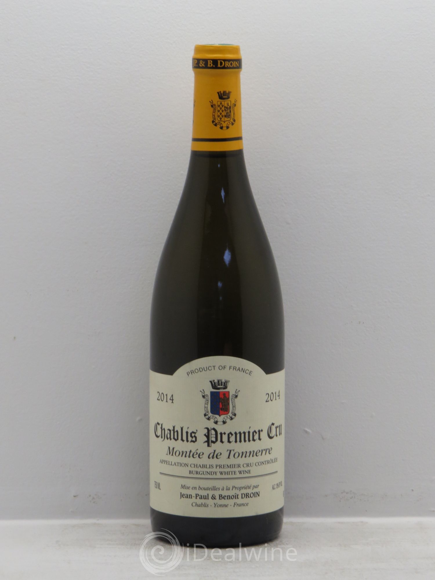 Chablis 1er Cru Montée de Tonnerre Jean-Paul & Benoît Droin (Domaine) 2014 - Lot de 1 bouteille - 0
