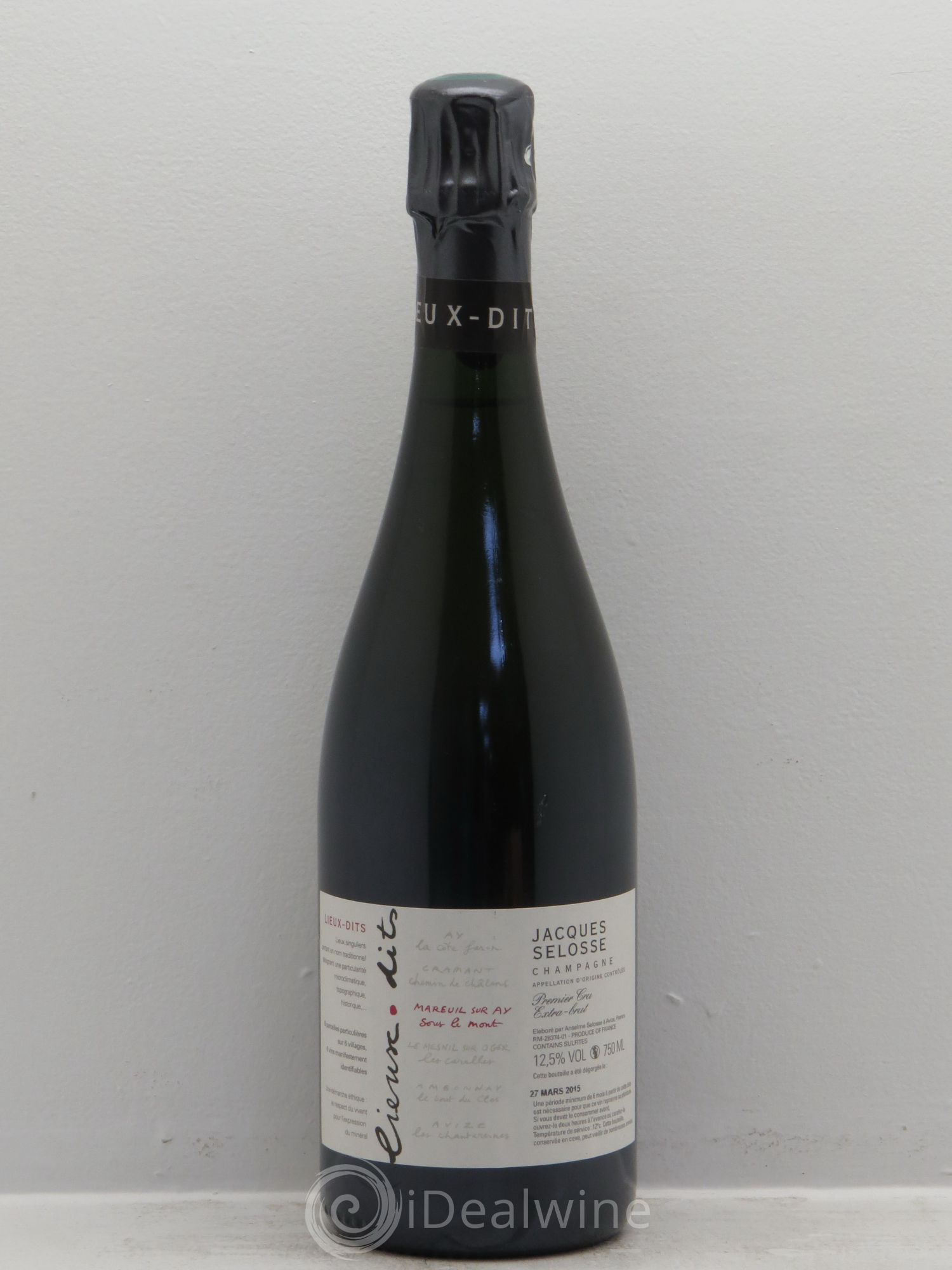 Mareuil sur Ay Sous le Mont Extra-Brut Jacques Selosse - Lot de 1 bouteille - 0