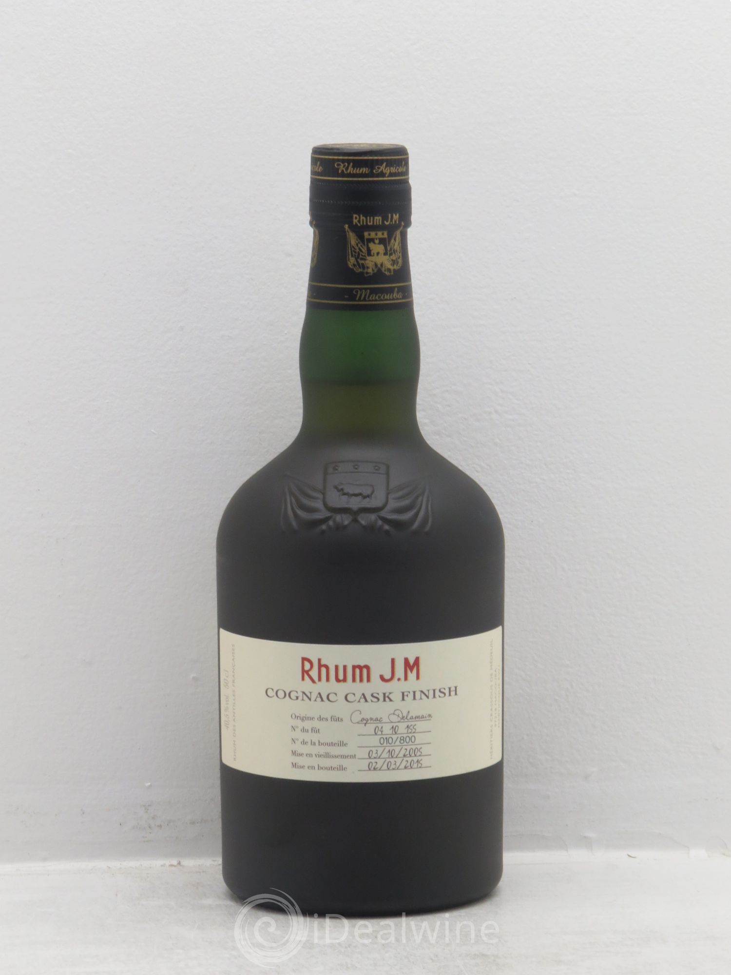 Rhum Martinique Distillerie JM Rhum hors d'age Cognac finish 50cl 40.5° 2005 - Lotto di 1 bottiglia - 0