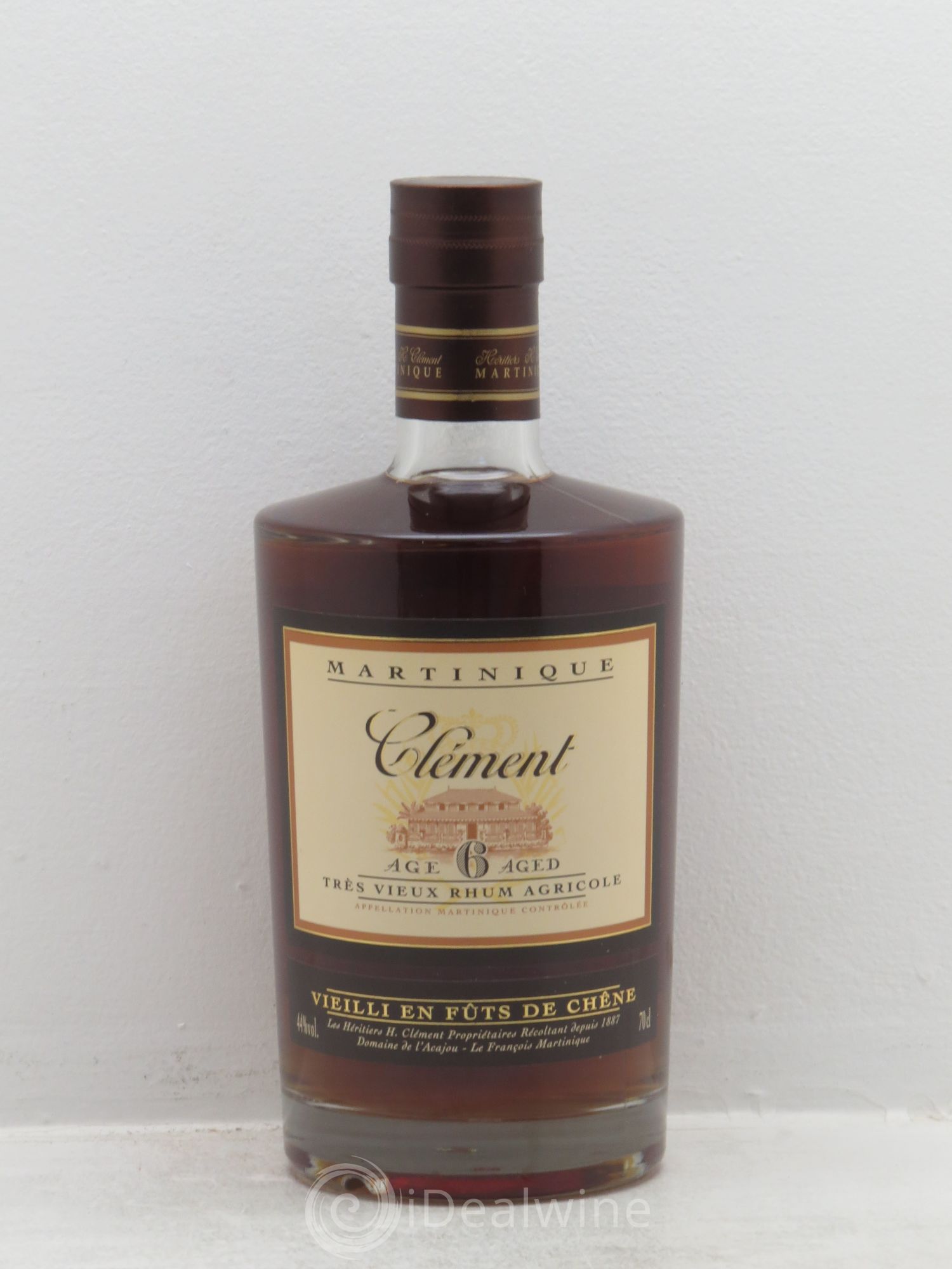 Rhum Marinique Habitation Clément Très vieux rhum 6ans d'age 44° - Lotto di 1 bottiglia - 0