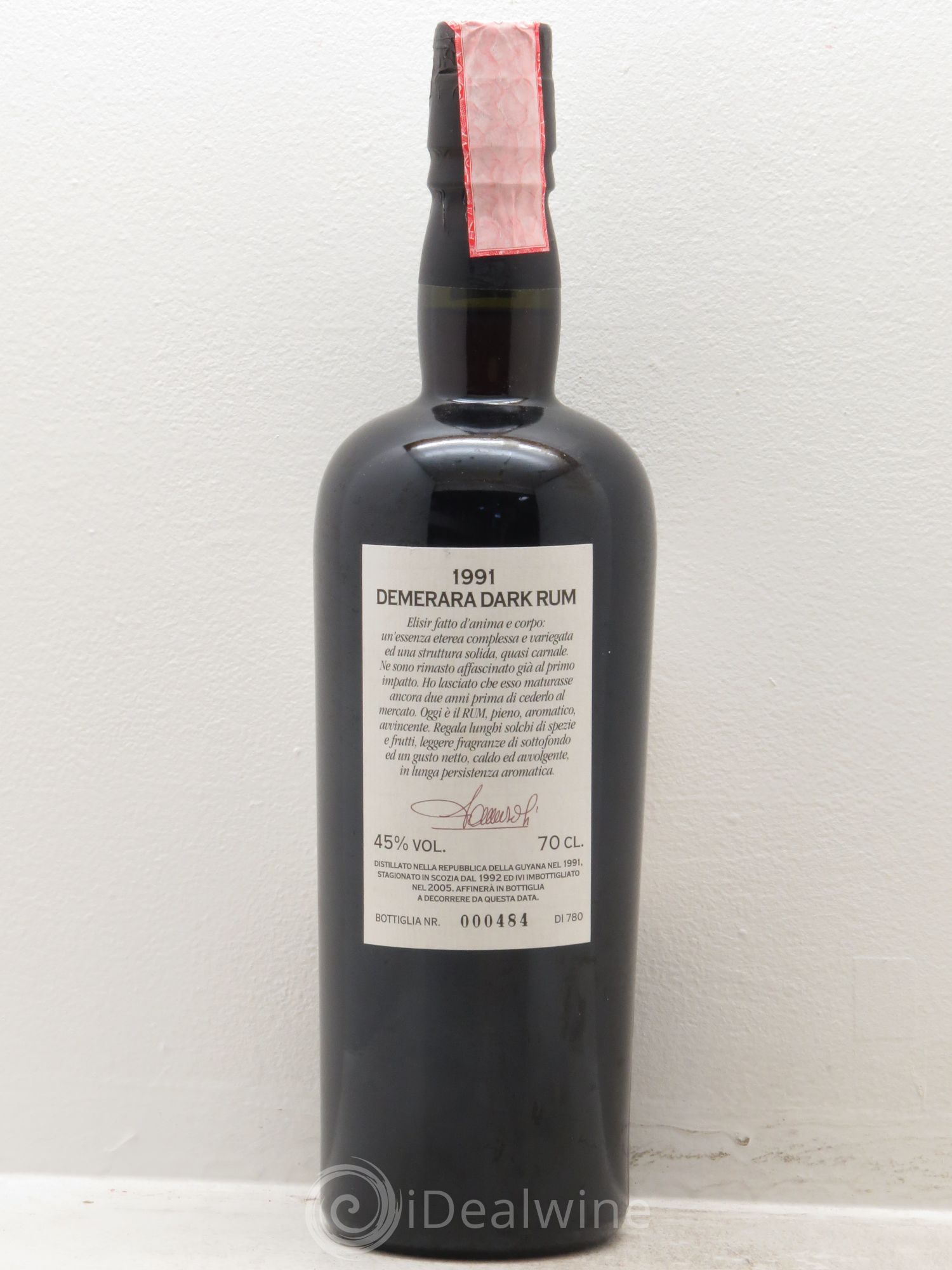 Rhum Guyanne - Demerara Dark single cask Samaroli 1991 - Posten von 1 Flasche - 1