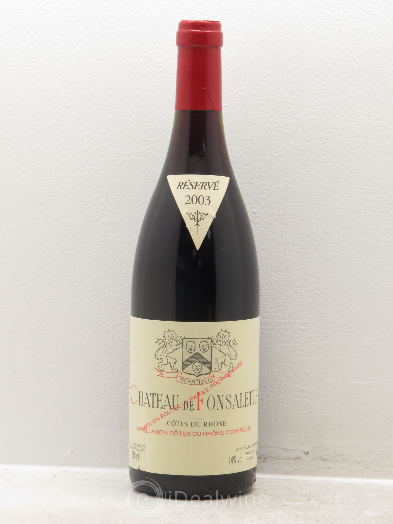 Côtes-du-Rhône Château de Fonsalette Emmanuel Reynaud 2003 - Lot de 1 bouteille - 0