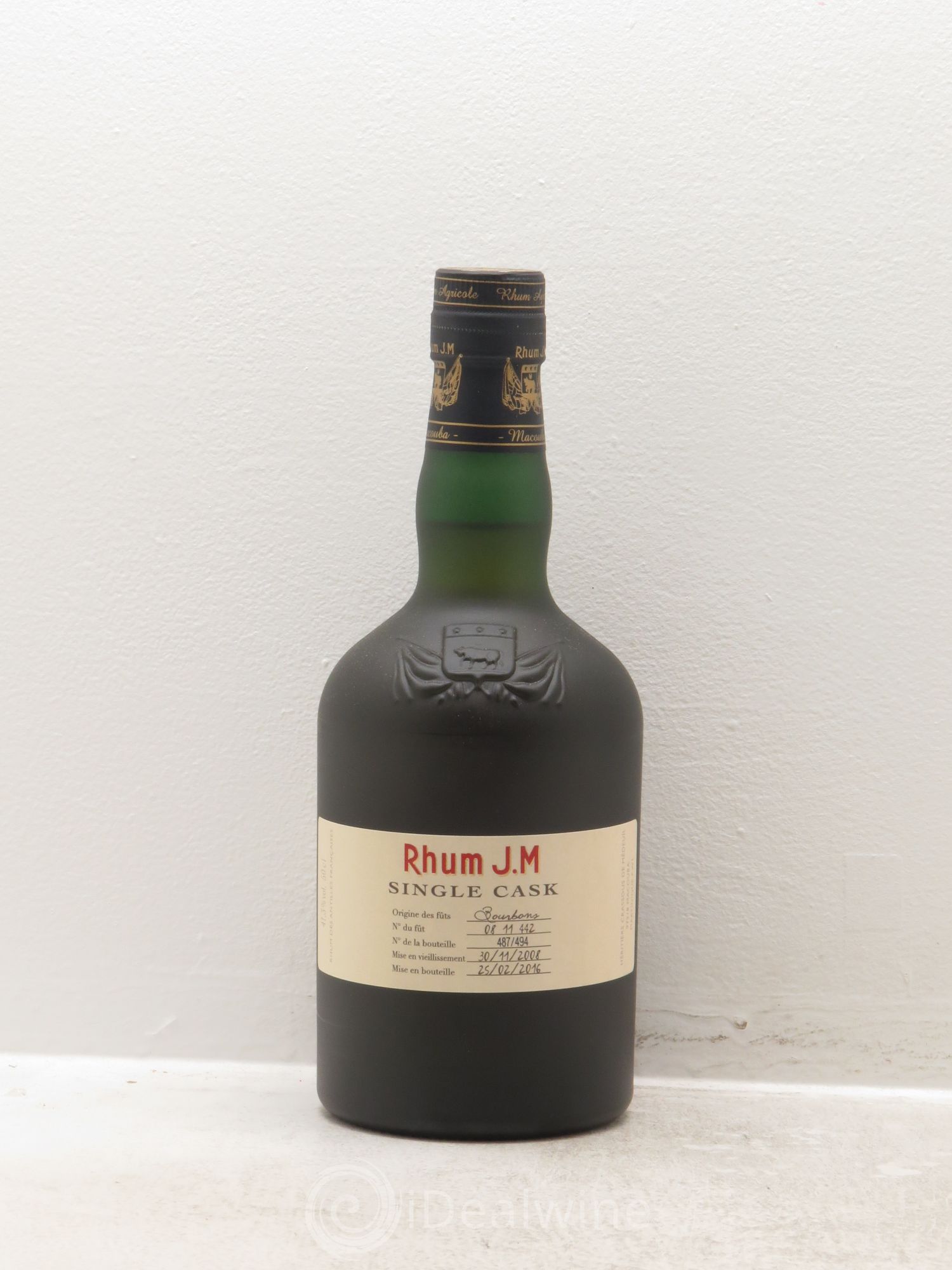 Rhum Martinique distillerie JM rhum single cask millésimé 2008 - Lot de 1 bouteille - 0