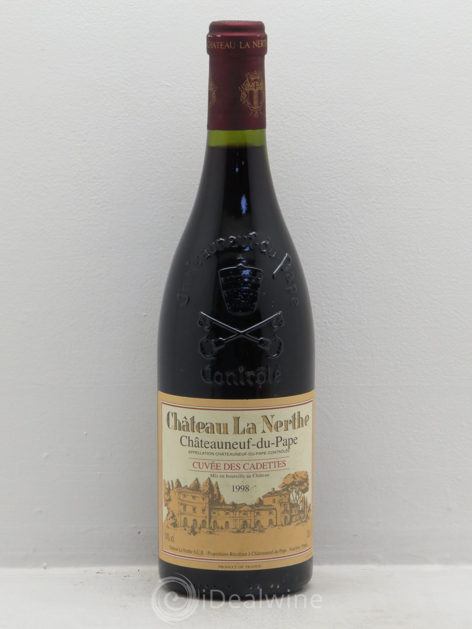 Châteauneuf-du-Pape Château La Nerthe Cuvée des Cadettes Famille Richard 1998 - Lot de 1 bouteille - 0