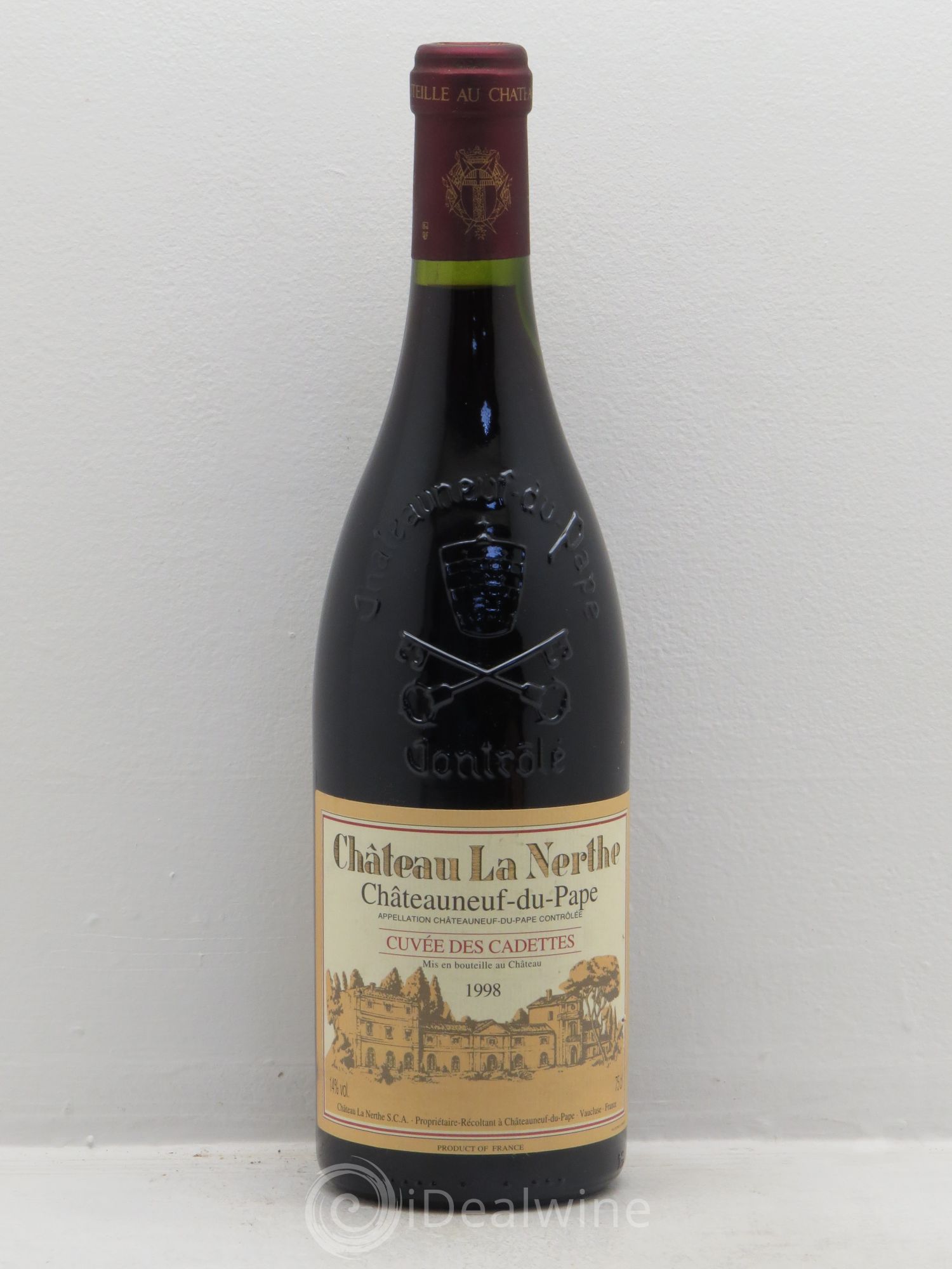 Châteauneuf-du-Pape Château La Nerthe Cuvée des Cadettes Famille Richard 1998 - Lot de 1 bouteille - 0